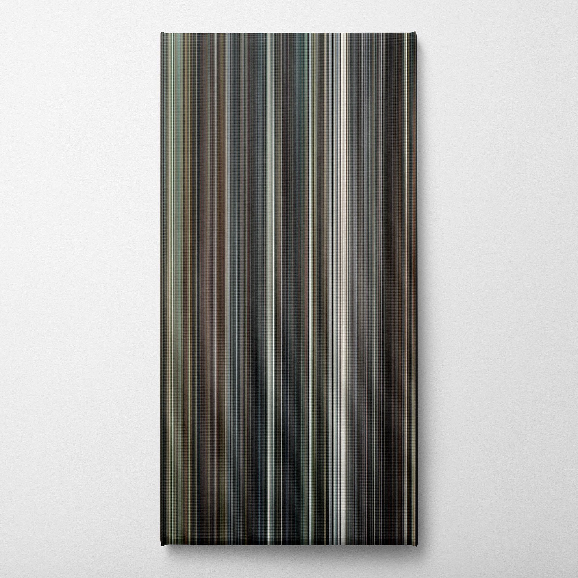 Interstellar (2014) CineSpectrum Color Spectrum Canvas Print - Vertical on Wall
