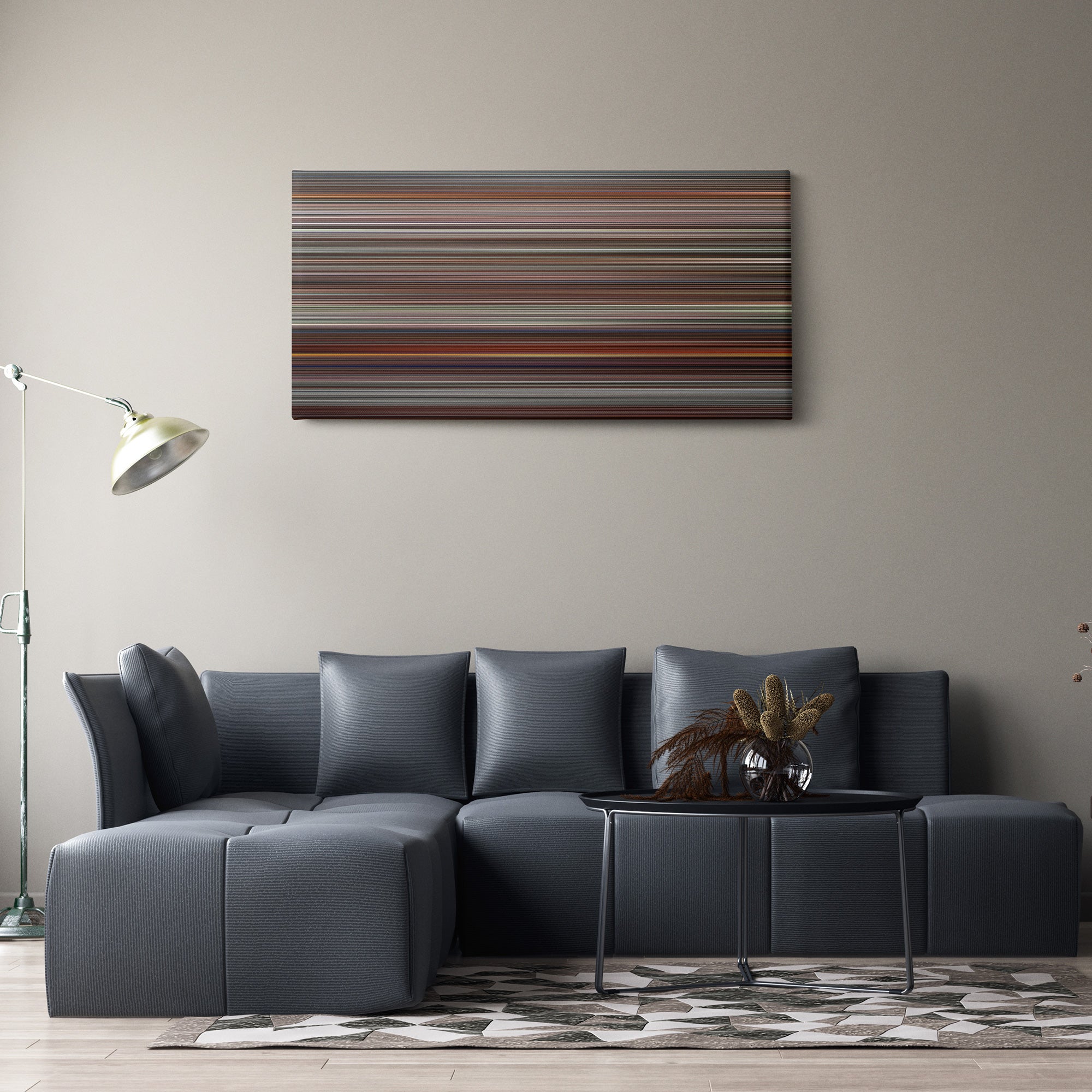 JFK (1991) CineSpectrum Color Spectrum Canvas Print - Hanging Horizontal on Wall in Room