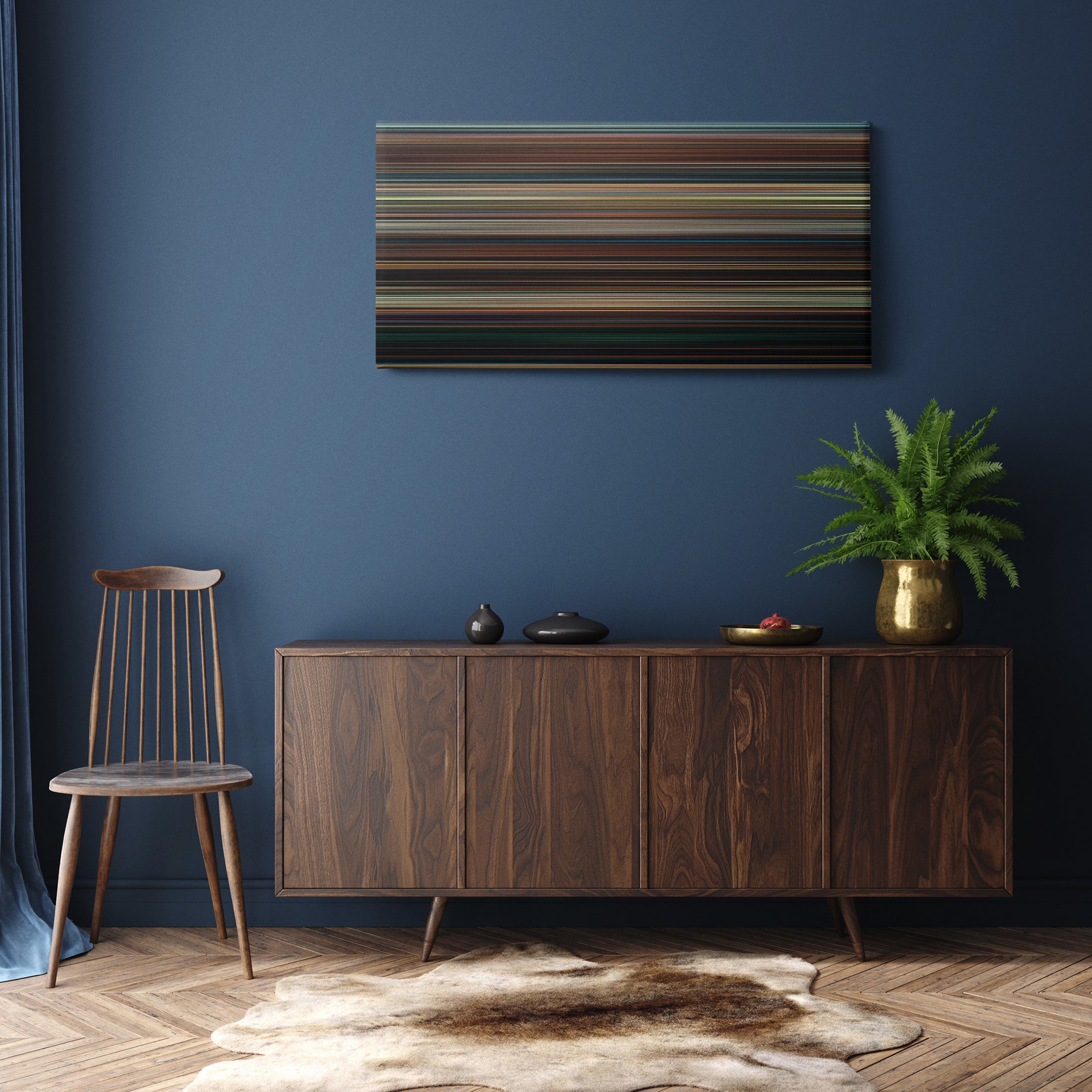 Jennifer's Body (2009) CineSpectrum Color Spectrum Canvas Print - Hanging Horizontal on Wall in Room