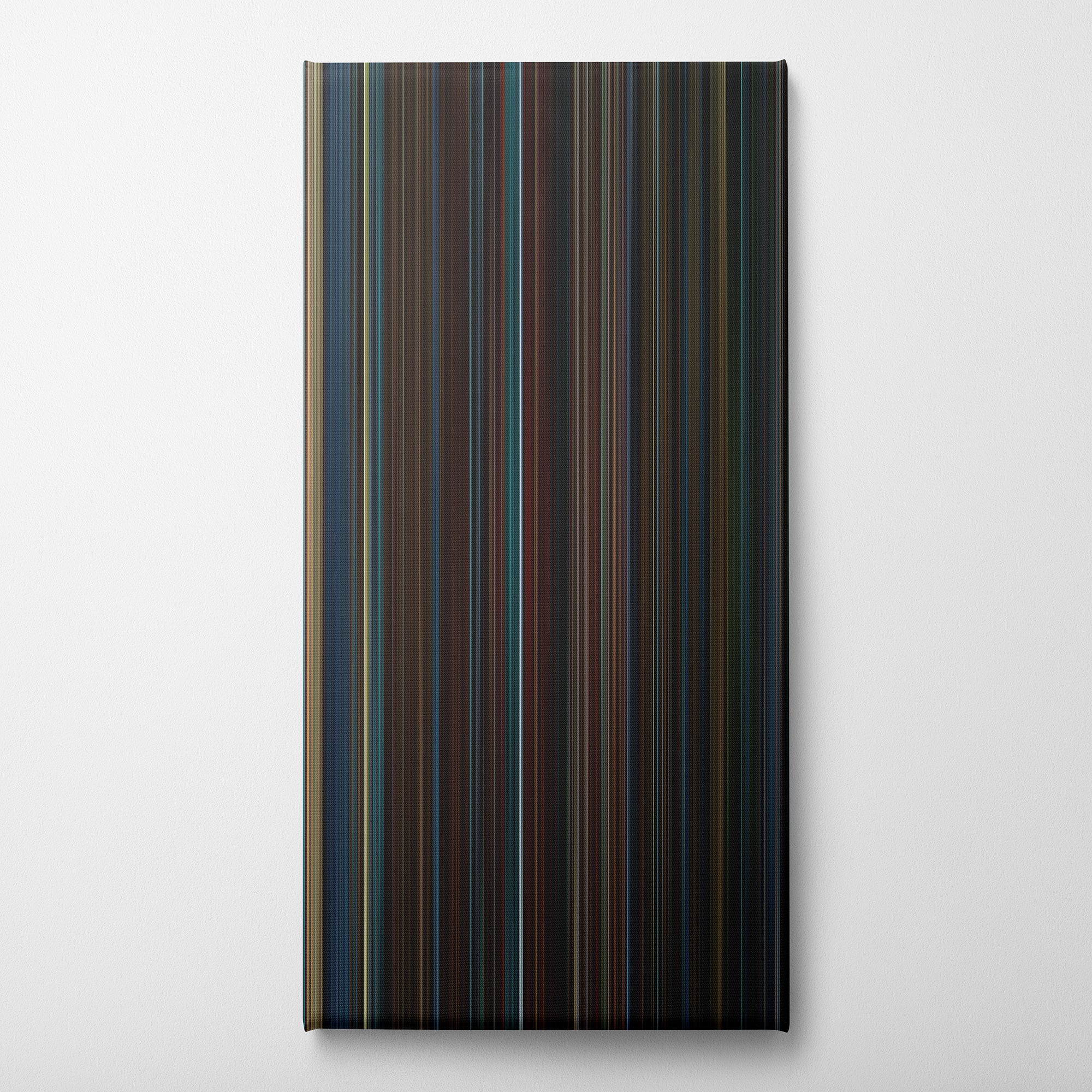 Jigsaw (2017) CineSpectrum Color Spectrum Canvas Print - Vertical on Wall