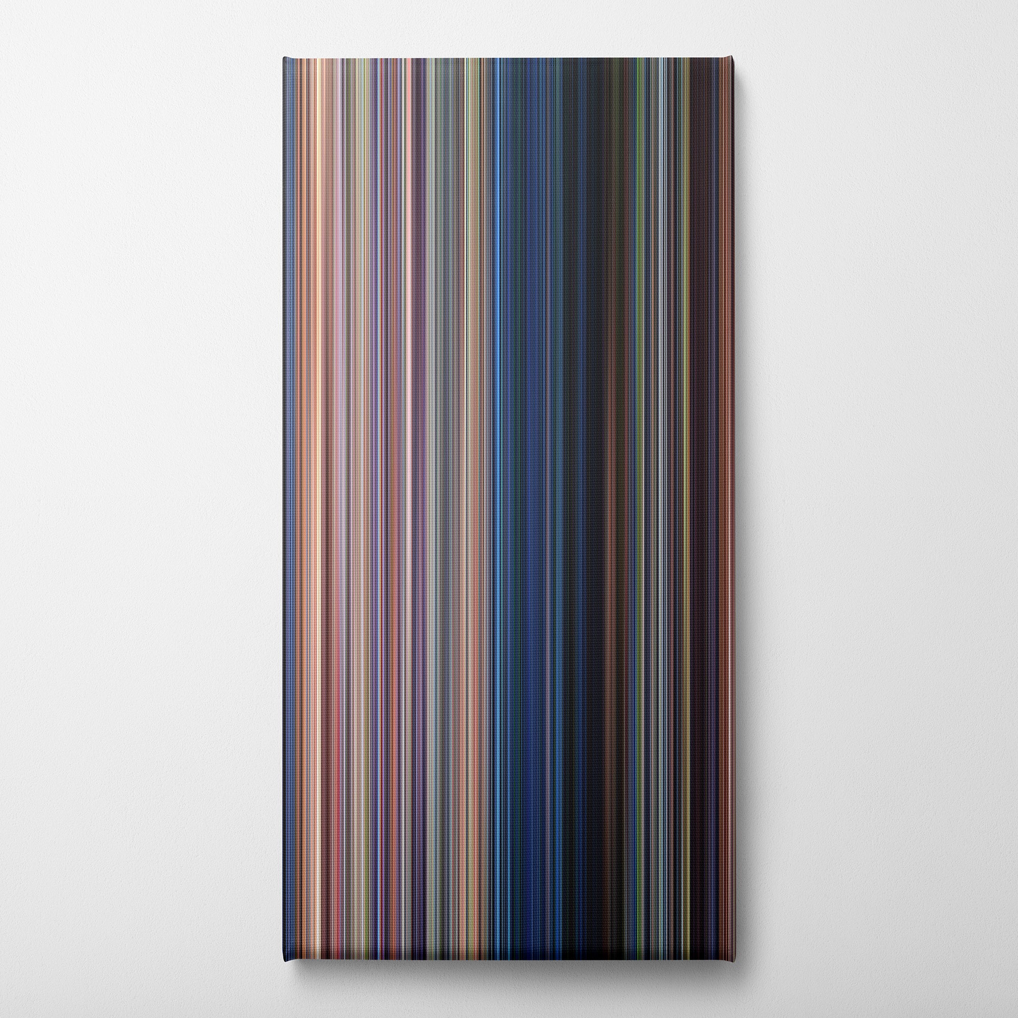 Jurassic Park (1993) CineSpectrum Color Spectrum Canvas Print - Vertical on Wall