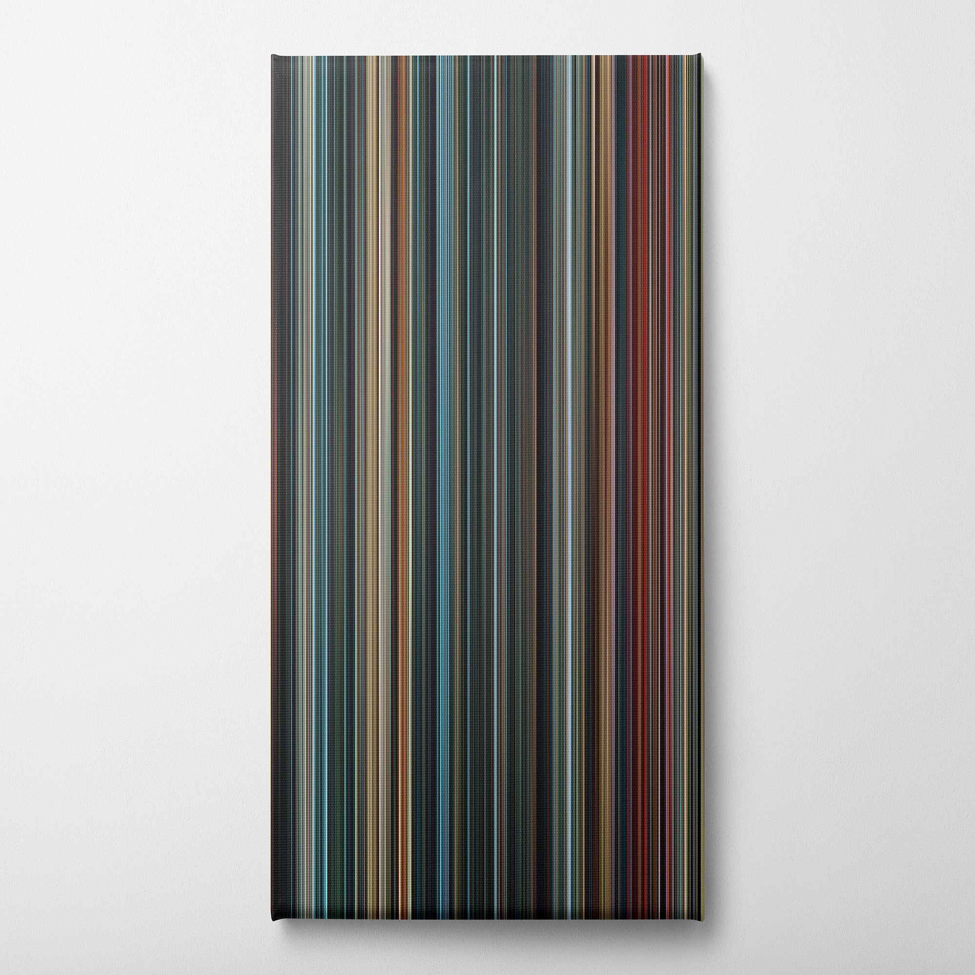 Justice League (2017) CineSpectrum Color Spectrum Canvas Print - Vertical on Wall