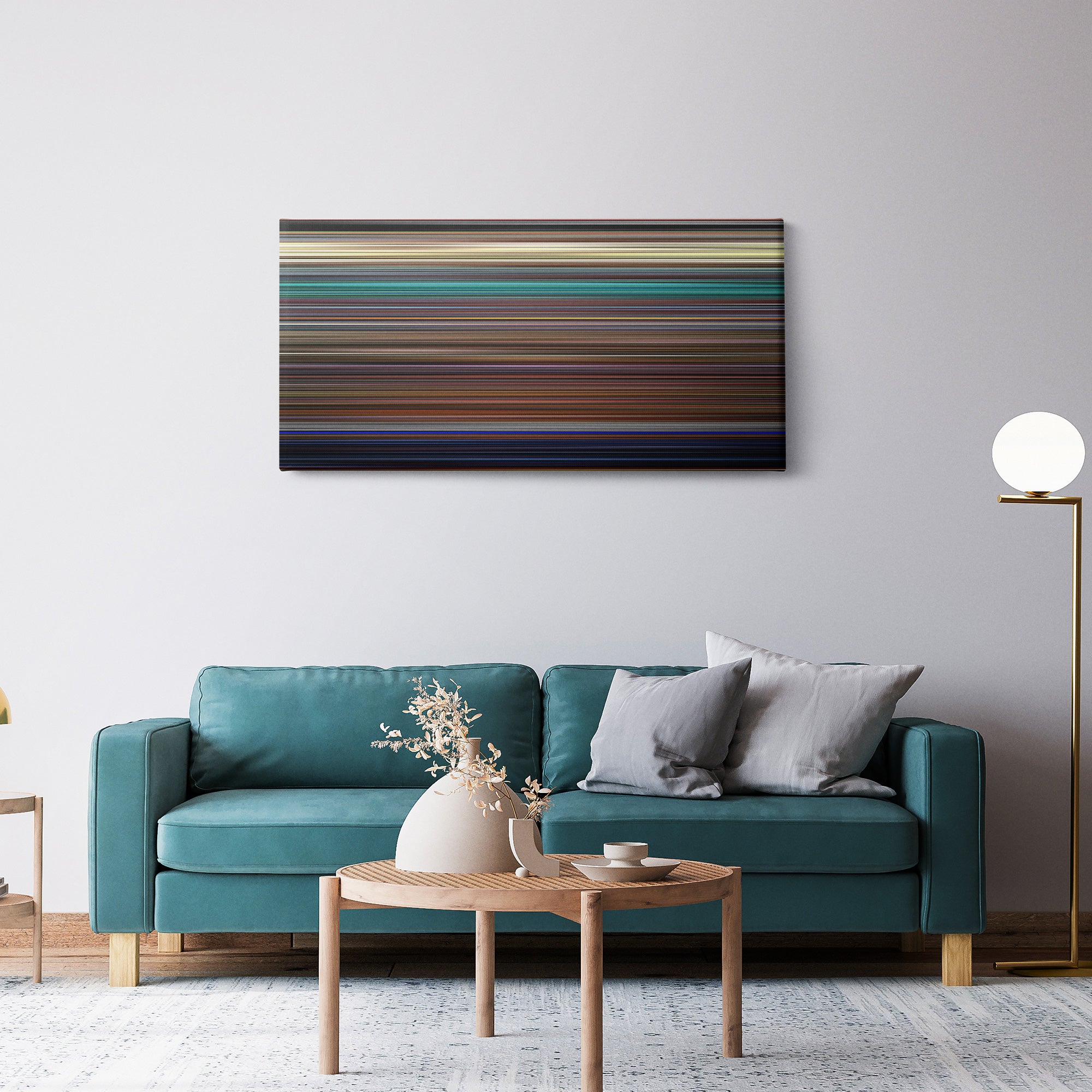 Kill Bill - Vol. 1 (2003) CineSpectrum Color Spectrum Canvas Print - Hanging Horizontal on Wall in Room