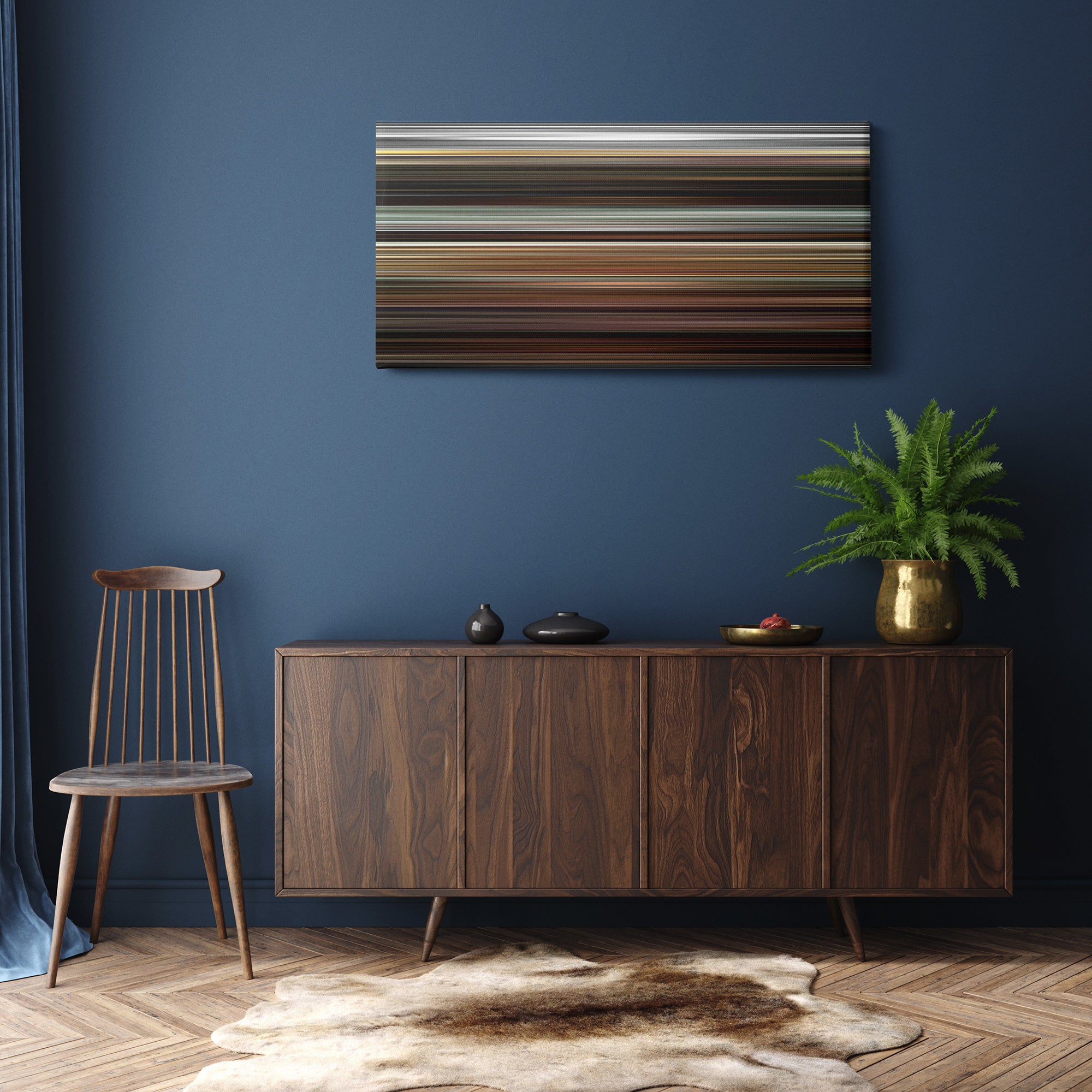 Kill Bill - Vol. 2 (2004) CineSpectrum Color Spectrum Canvas Print - Hanging Horizontal on Wall in Room