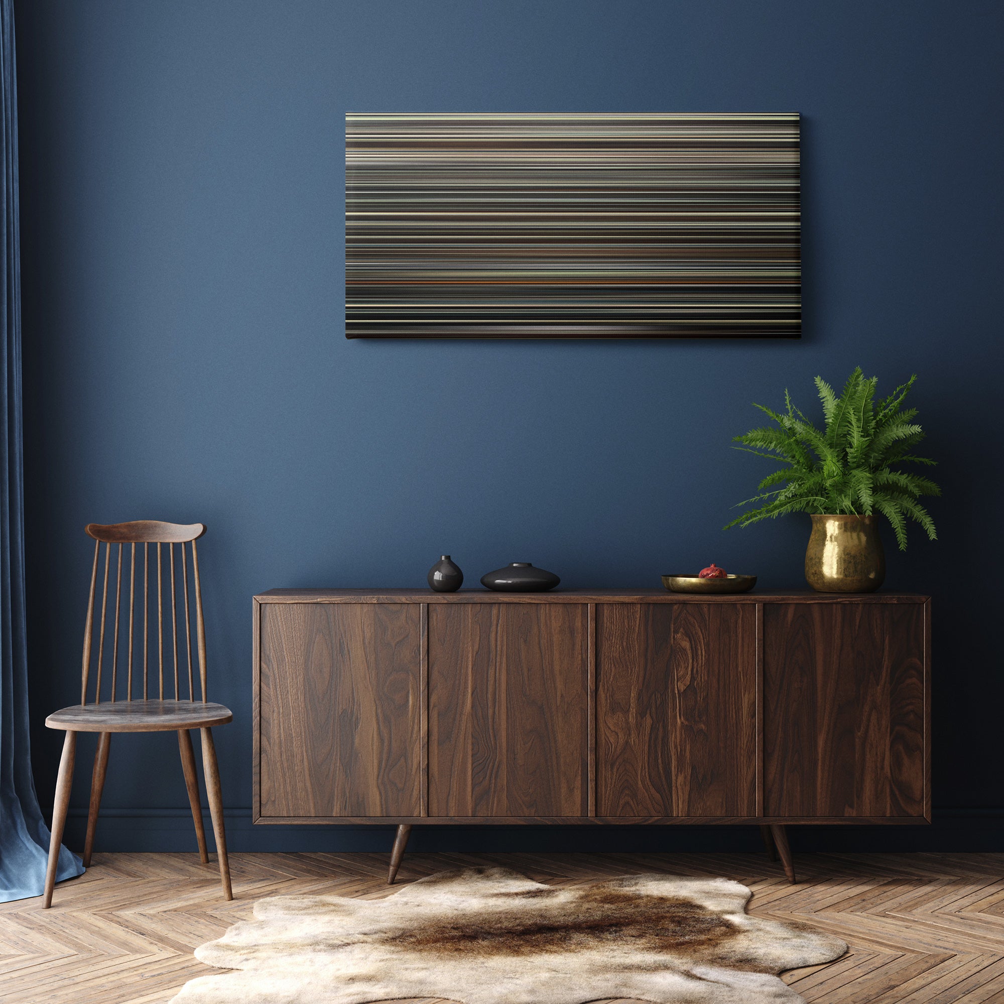 Killers of the Flower Moon (2023) CineSpectrum Color Spectrum Canvas Print - Hanging Horizontal on Wall in Room