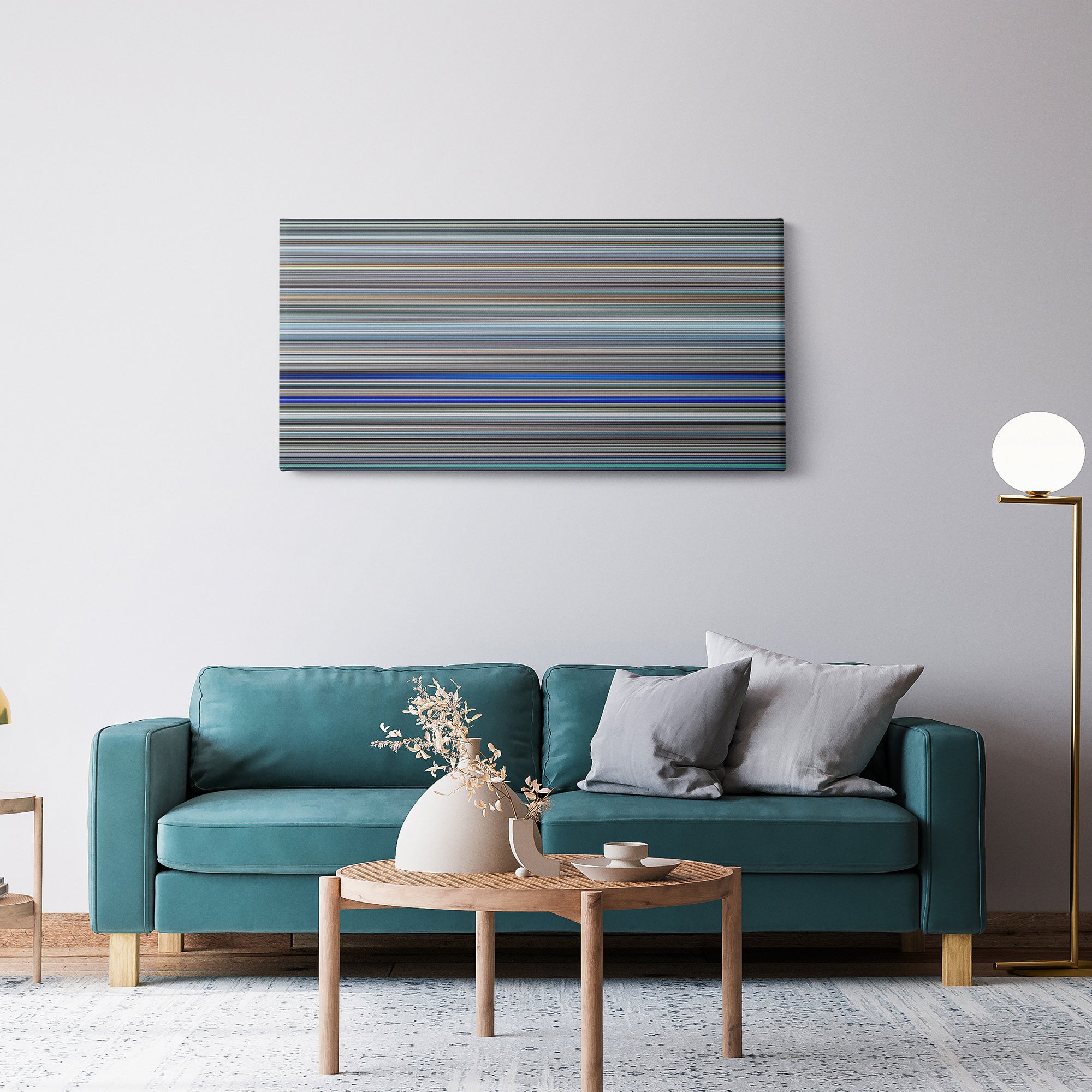 Knight of Cups (2015) CineSpectrum Color Spectrum Canvas Print - Hanging Horizontal on Wall in Room