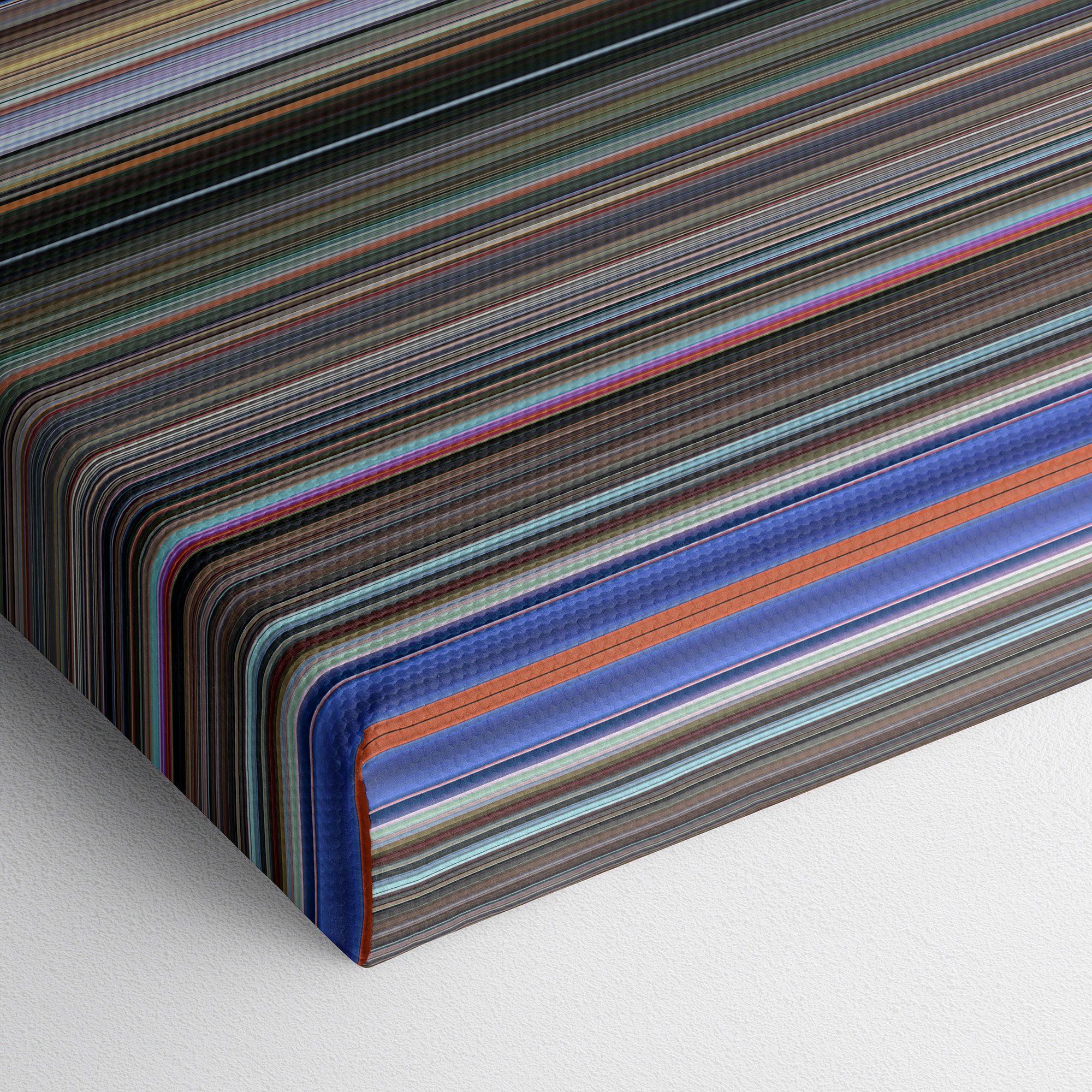 Koyaanisqatsi (1982) CineSpectrum Color Spectrum Canvas Print - Close Up of Bottom of Print