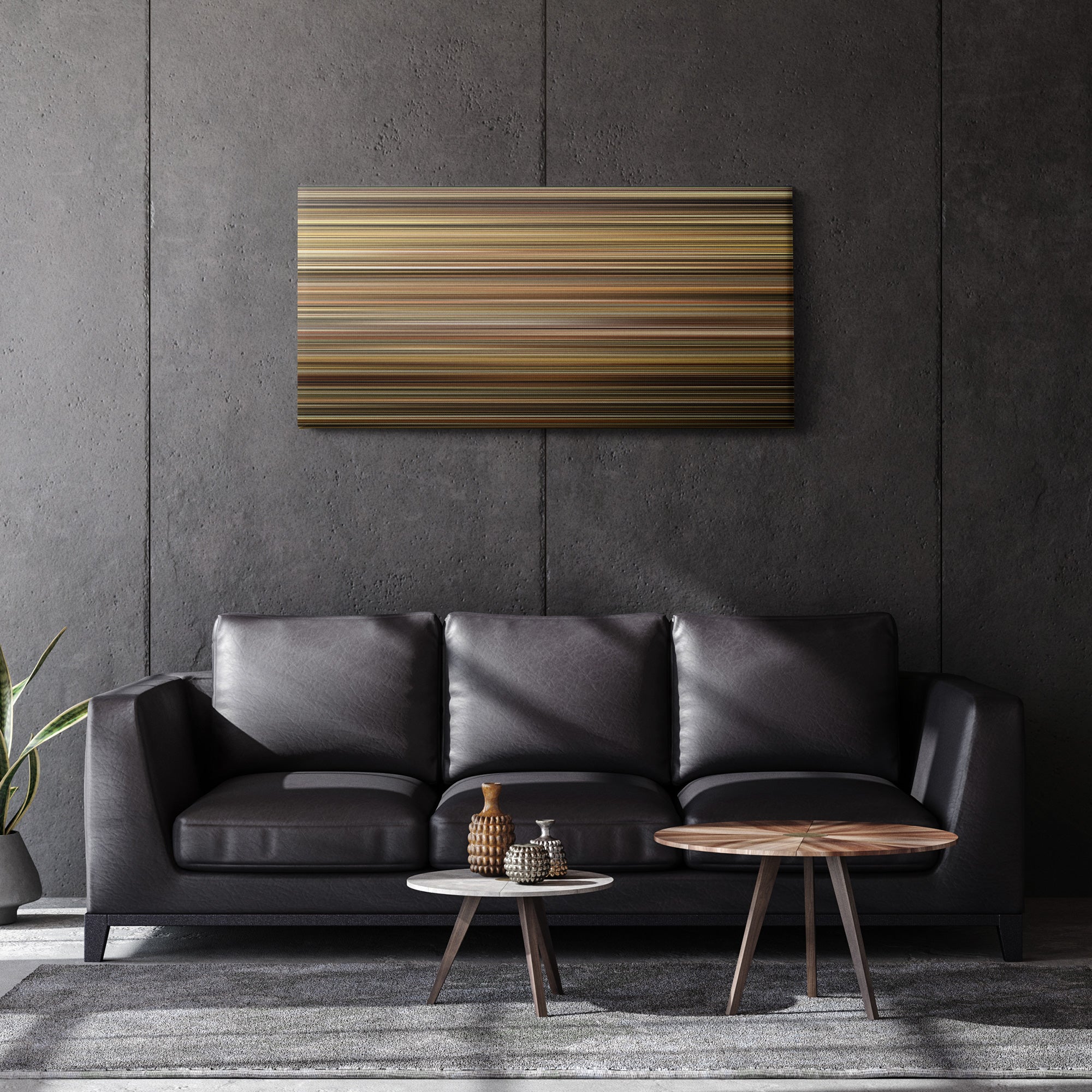 Léon - The Professional (1994) CineSpectrum Color Spectrum Canvas Print - Hanging Horizontal on Wall in Room