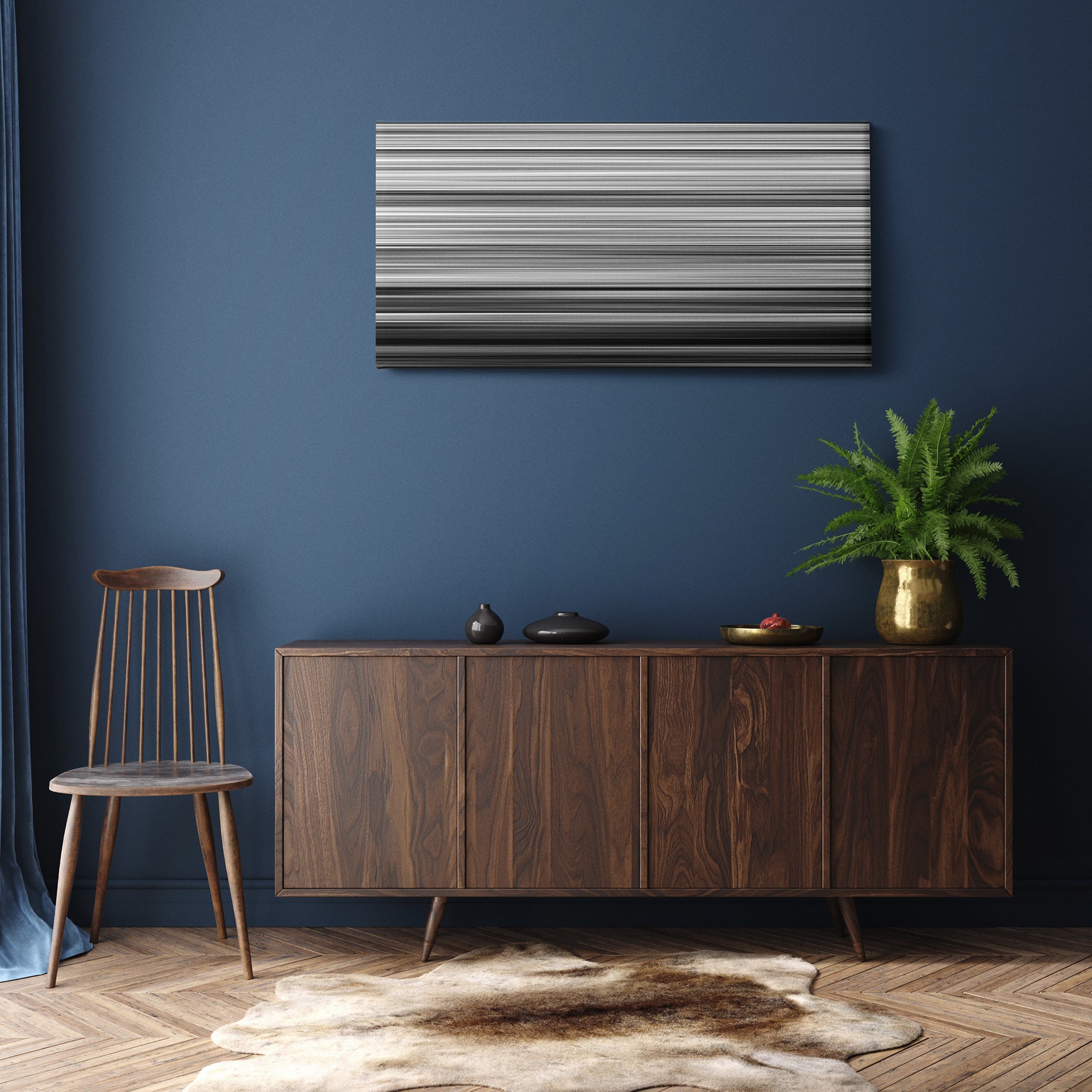 La Haine (1995) CineSpectrum Color Spectrum Canvas Print - Hanging Horizontal on Wall in Room