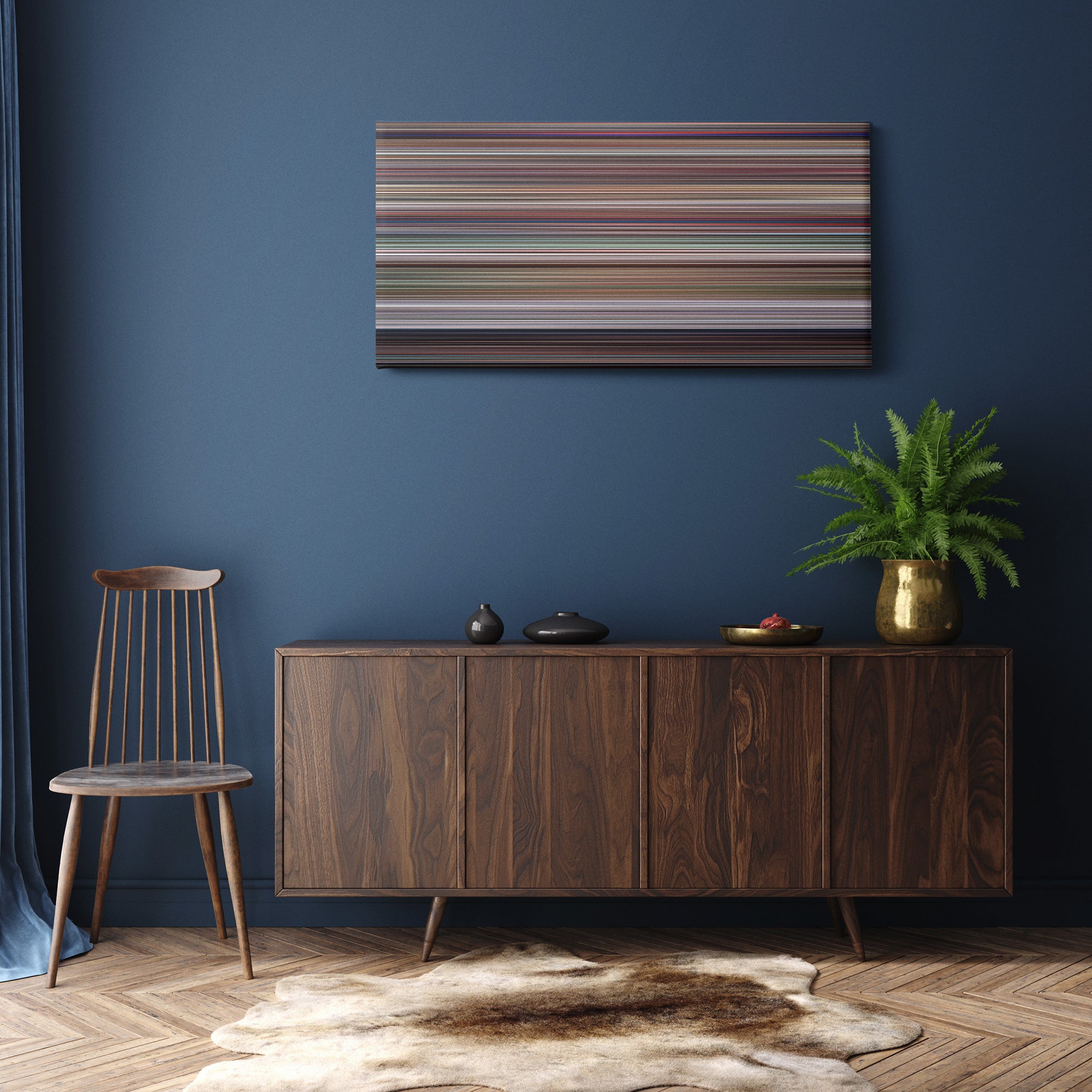Live and Let Die (1973) CineSpectrum Color Spectrum Canvas Print - Hanging Horizontal on Wall in Room