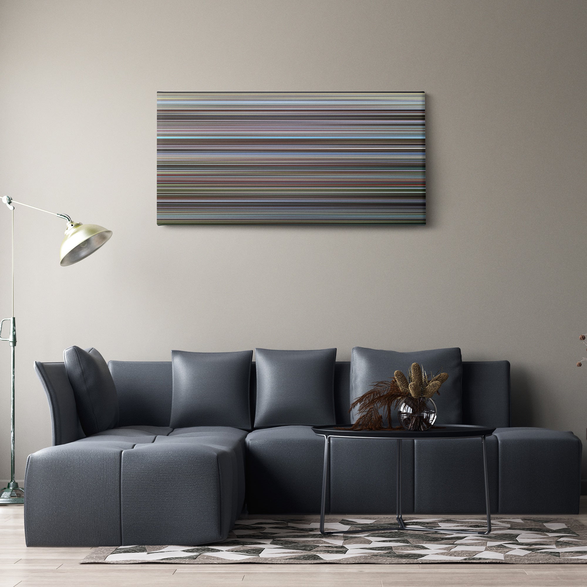 Mad Max (1979) CineSpectrum Color Spectrum Canvas Print - Hanging Horizontal on Wall in Room