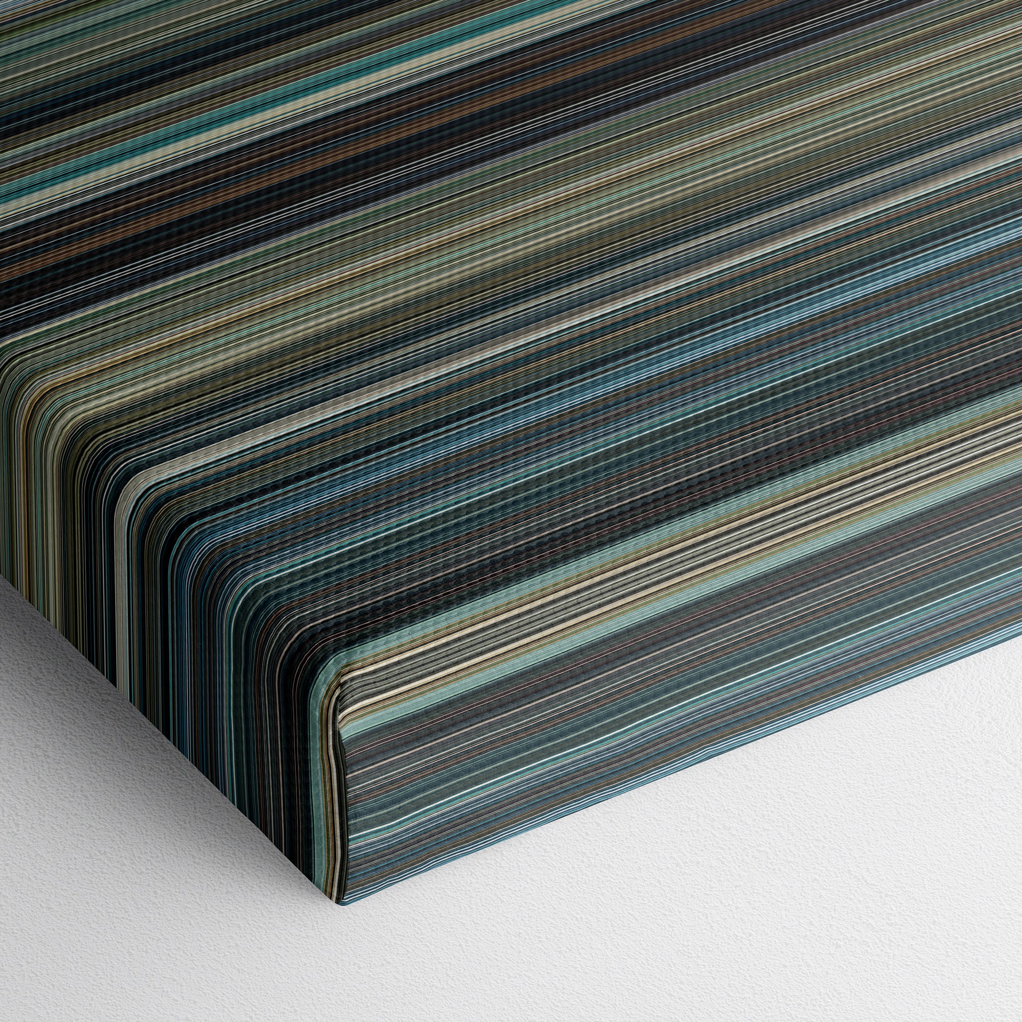 Man of Steel (2013) CineSpectrum Color Spectrum Canvas Print - Close Up of Bottom of Print