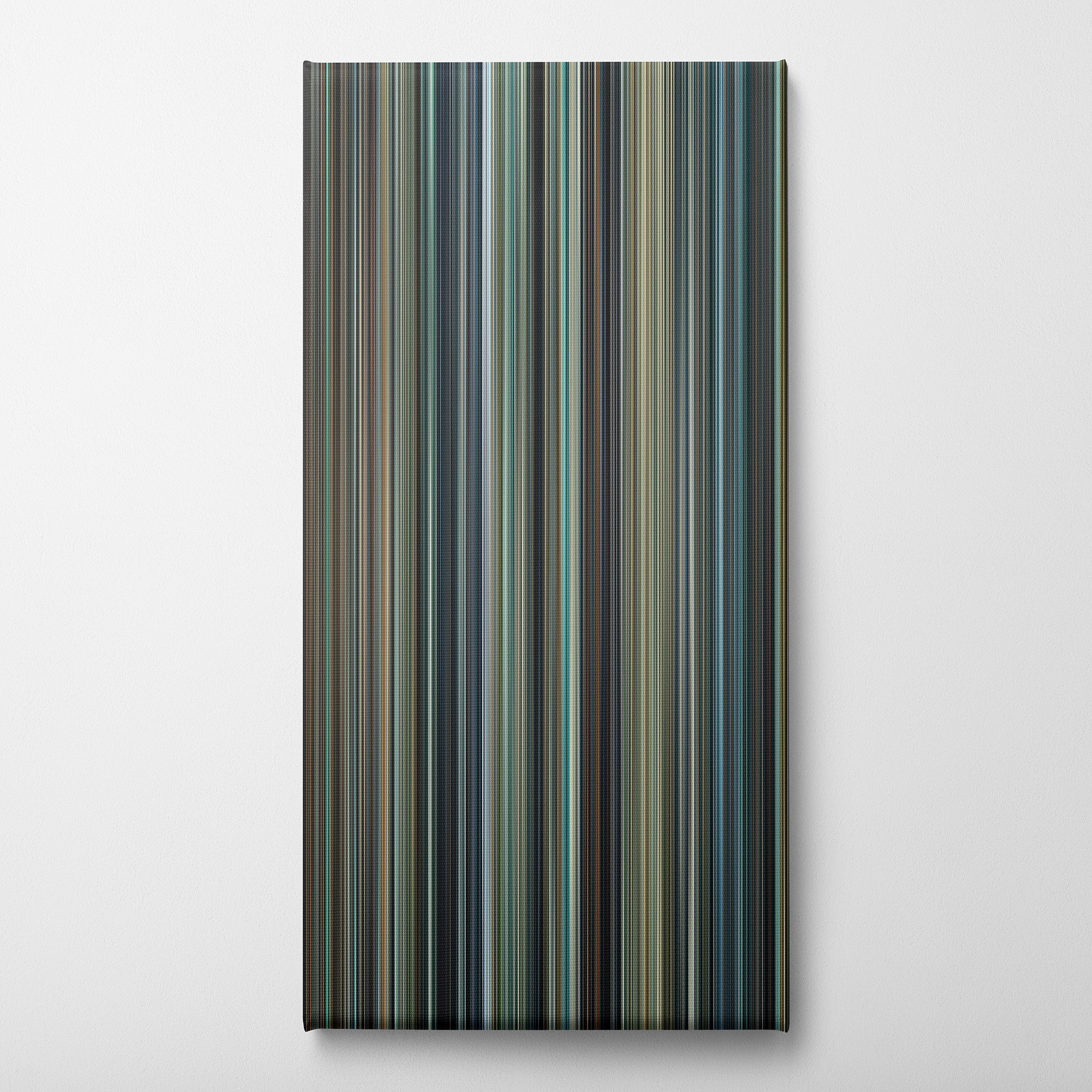 Man of Steel (2013) CineSpectrum Color Spectrum Canvas Print - Vertical on Wall