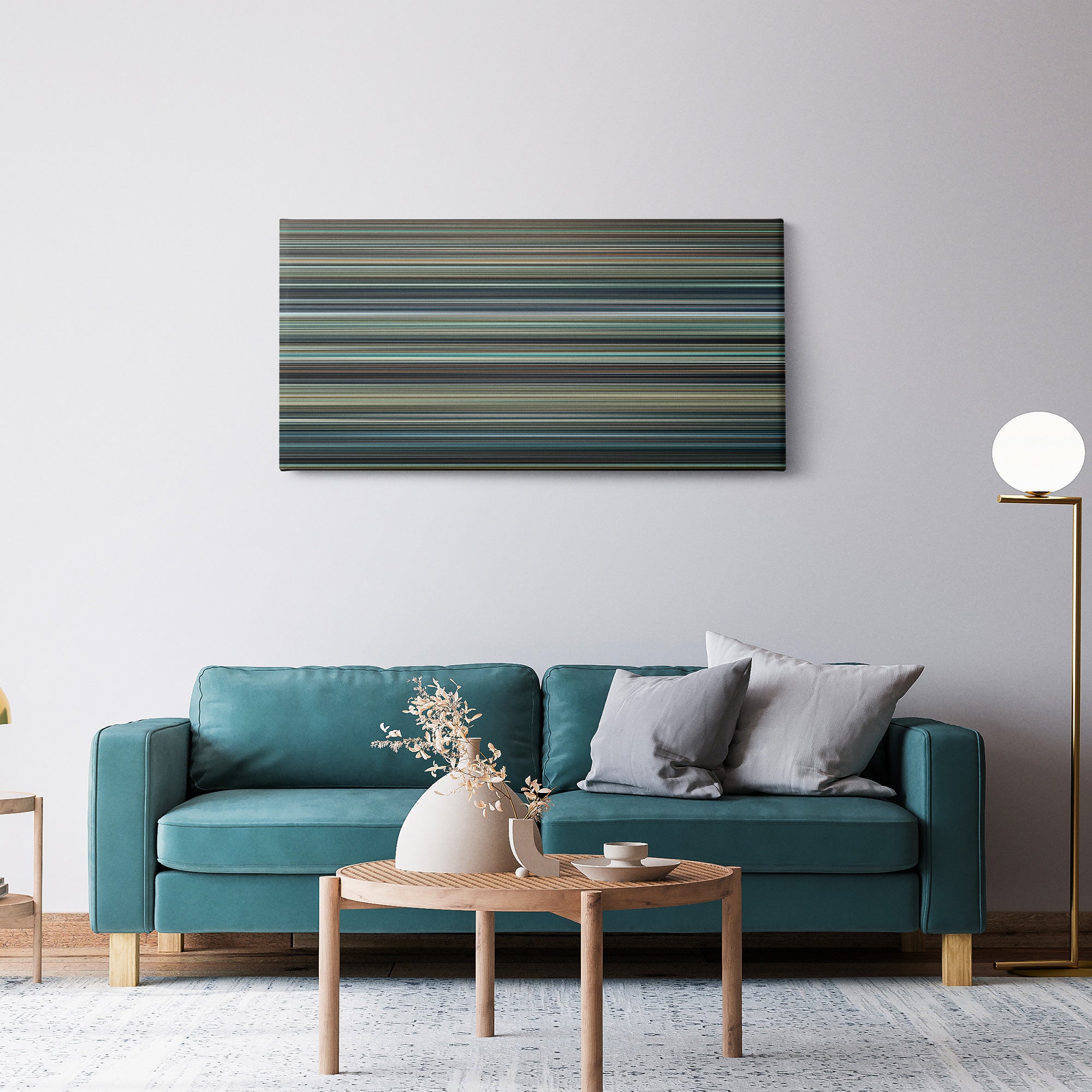 Man of Steel (2013) CineSpectrum Color Spectrum Canvas Print - Hanging Horizontal on Wall in Room