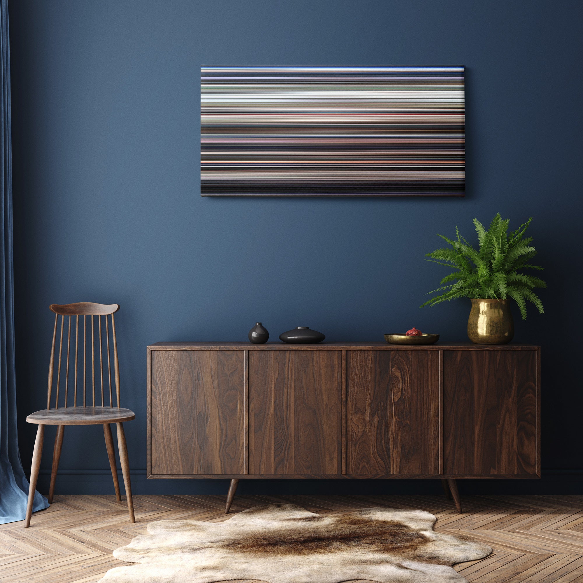 Manhunter (1986) CineSpectrum Color Spectrum Canvas Print - Hanging Horizontal on Wall in Room