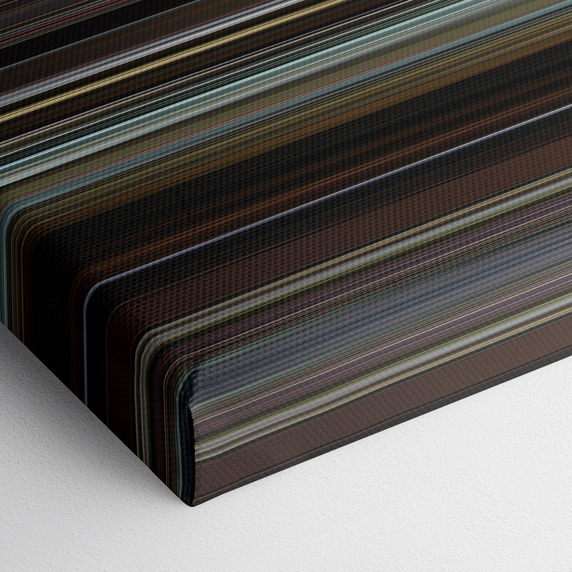 May December (2023) CineSpectrum Color Spectrum Canvas Print - Close Up of Bottom of Print
