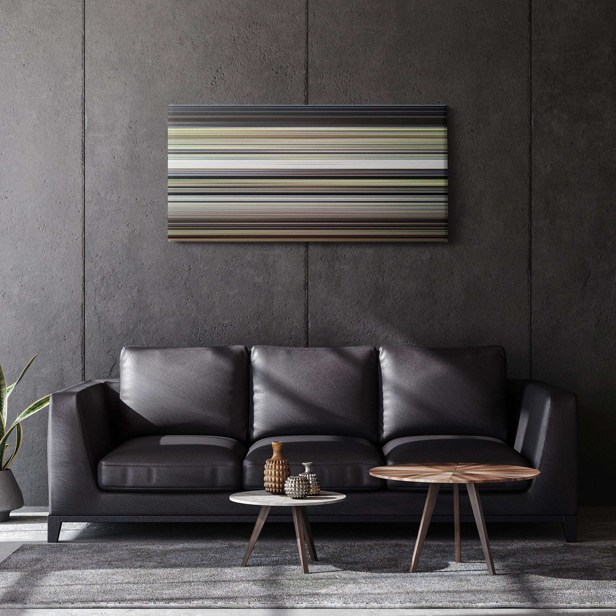 Midsommar (2019) CineSpectrum Color Spectrum Canvas Print - Hanging Horizontal on Wall in Room
