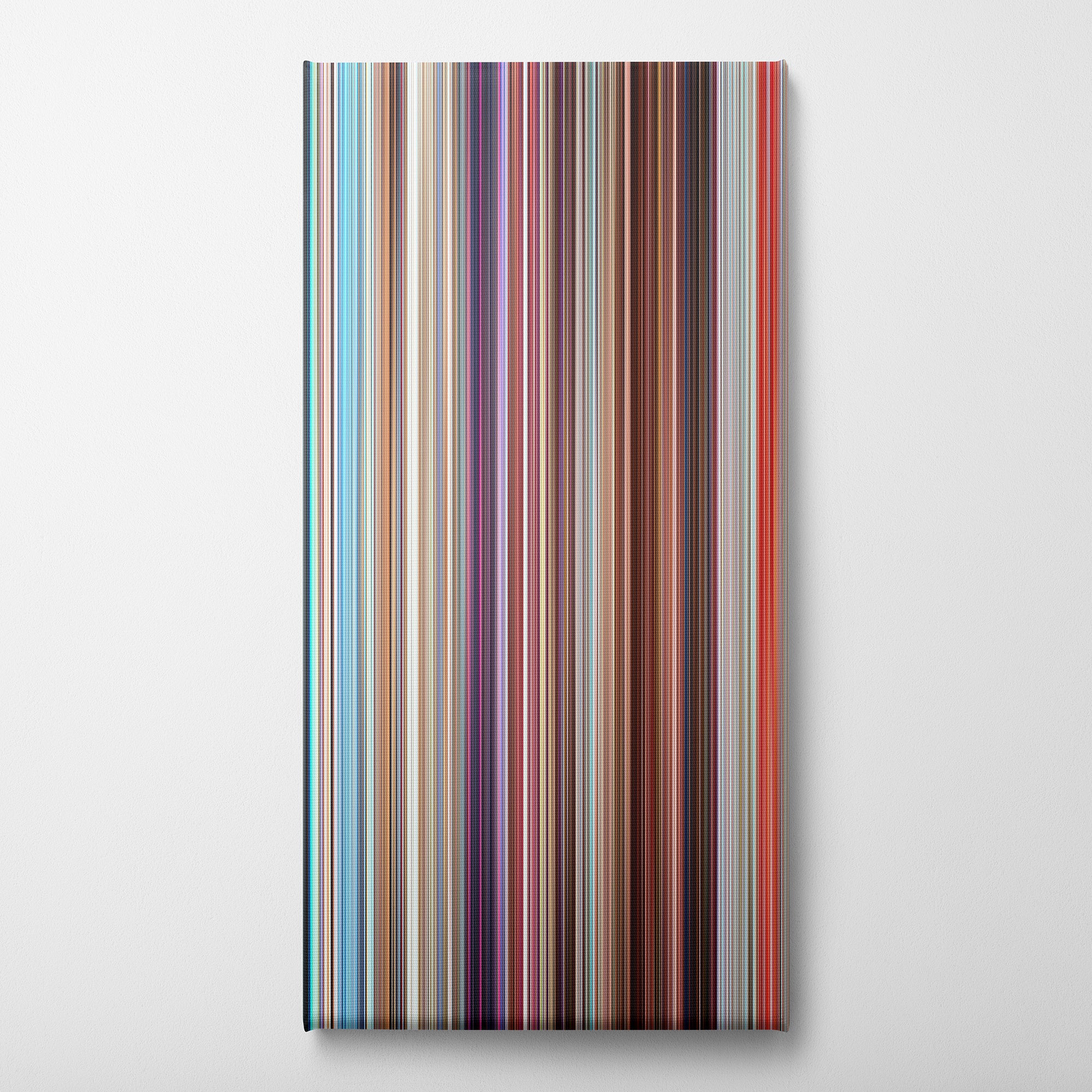 Minions (2015) CineSpectrum Color Spectrum Canvas Print - Vertical on Wall