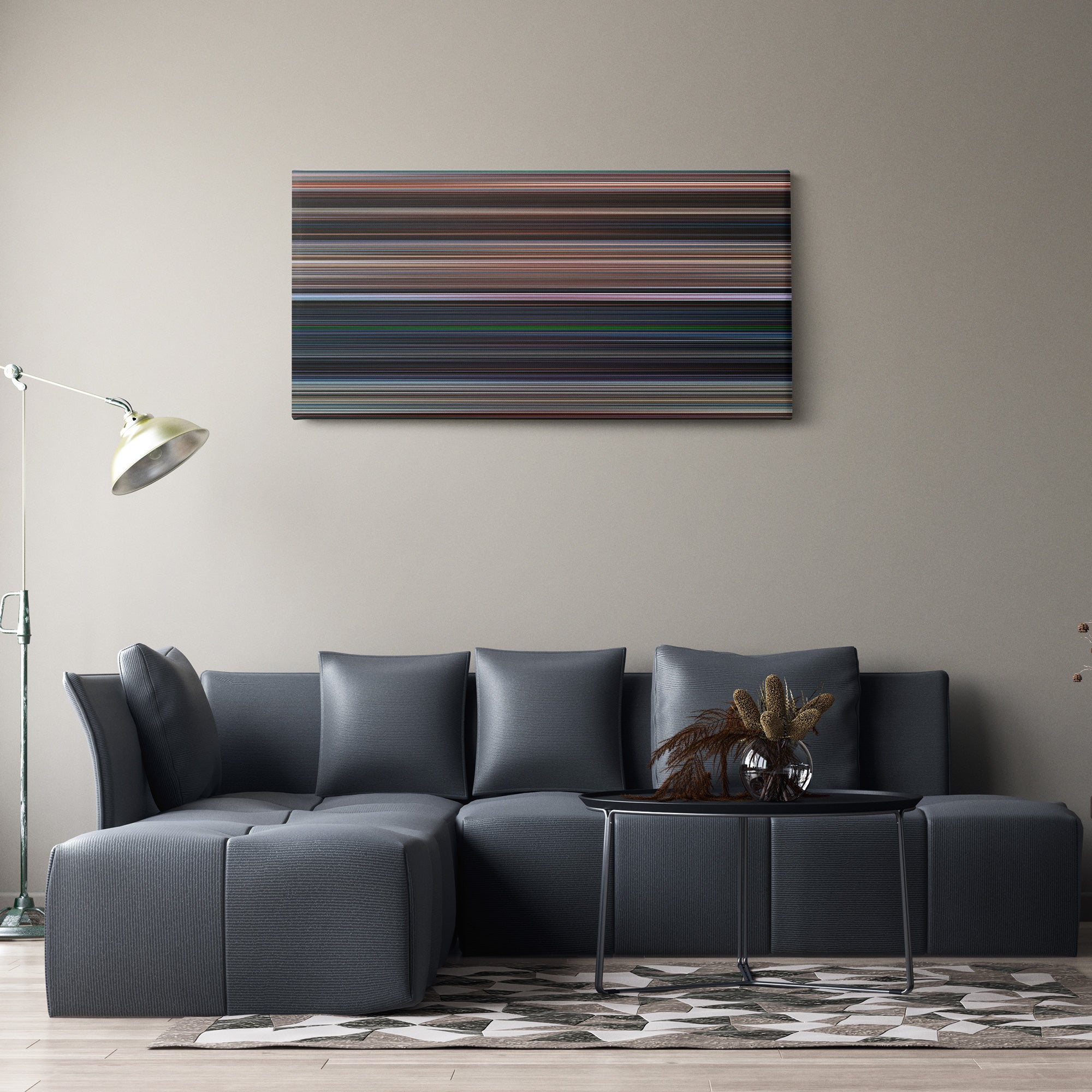 Mission Impossible II (2000) CineSpectrum Color Spectrum Canvas Print - Hanging Horizontal on Wall in Room