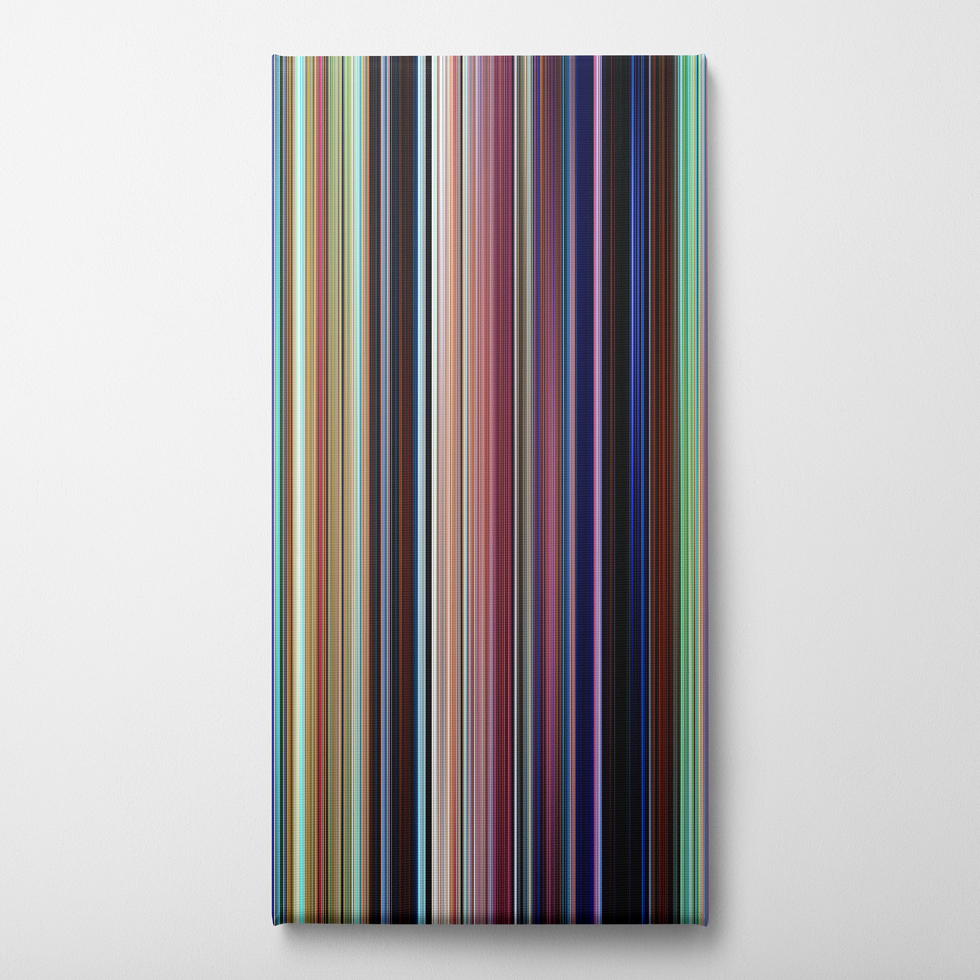 Moana (2016) CineSpectrum Color Spectrum Canvas Print - Vertical on Wall