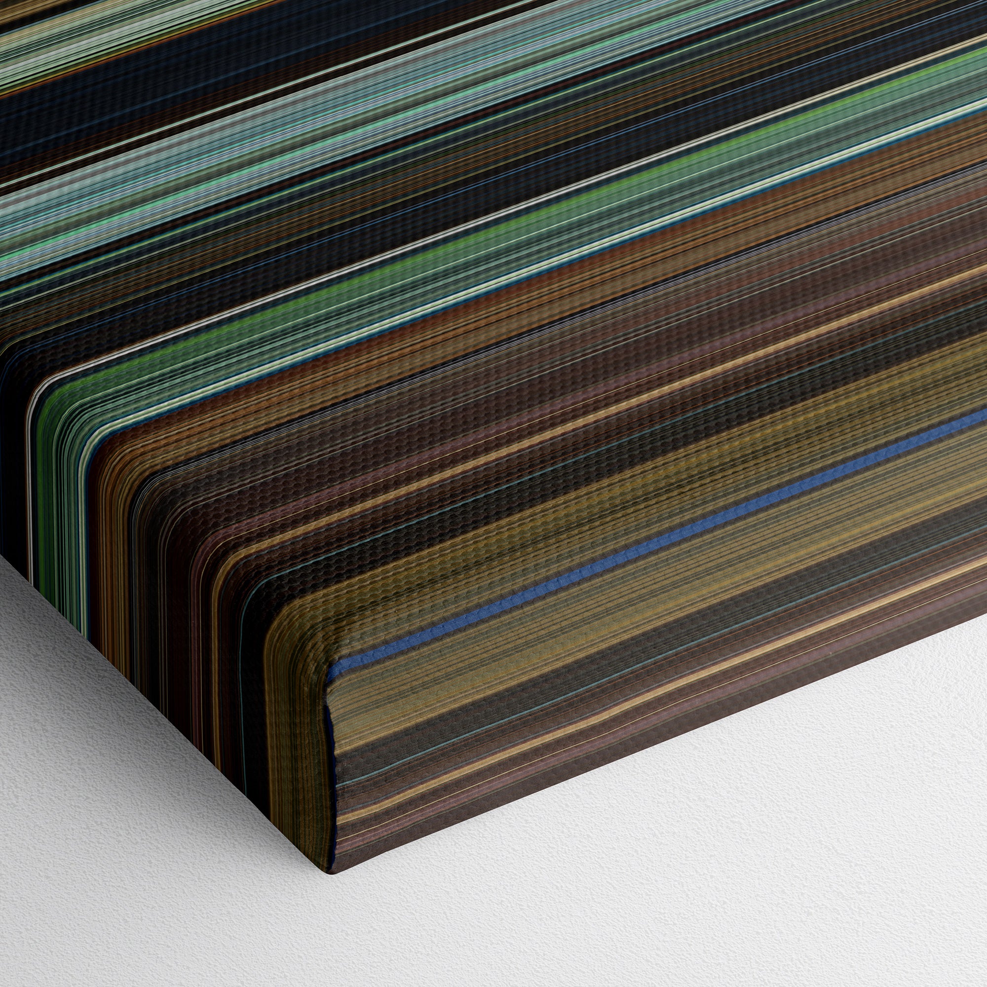 Moonlight (2016) CineSpectrum Color Spectrum Canvas Print - Close Up of Bottom of Print