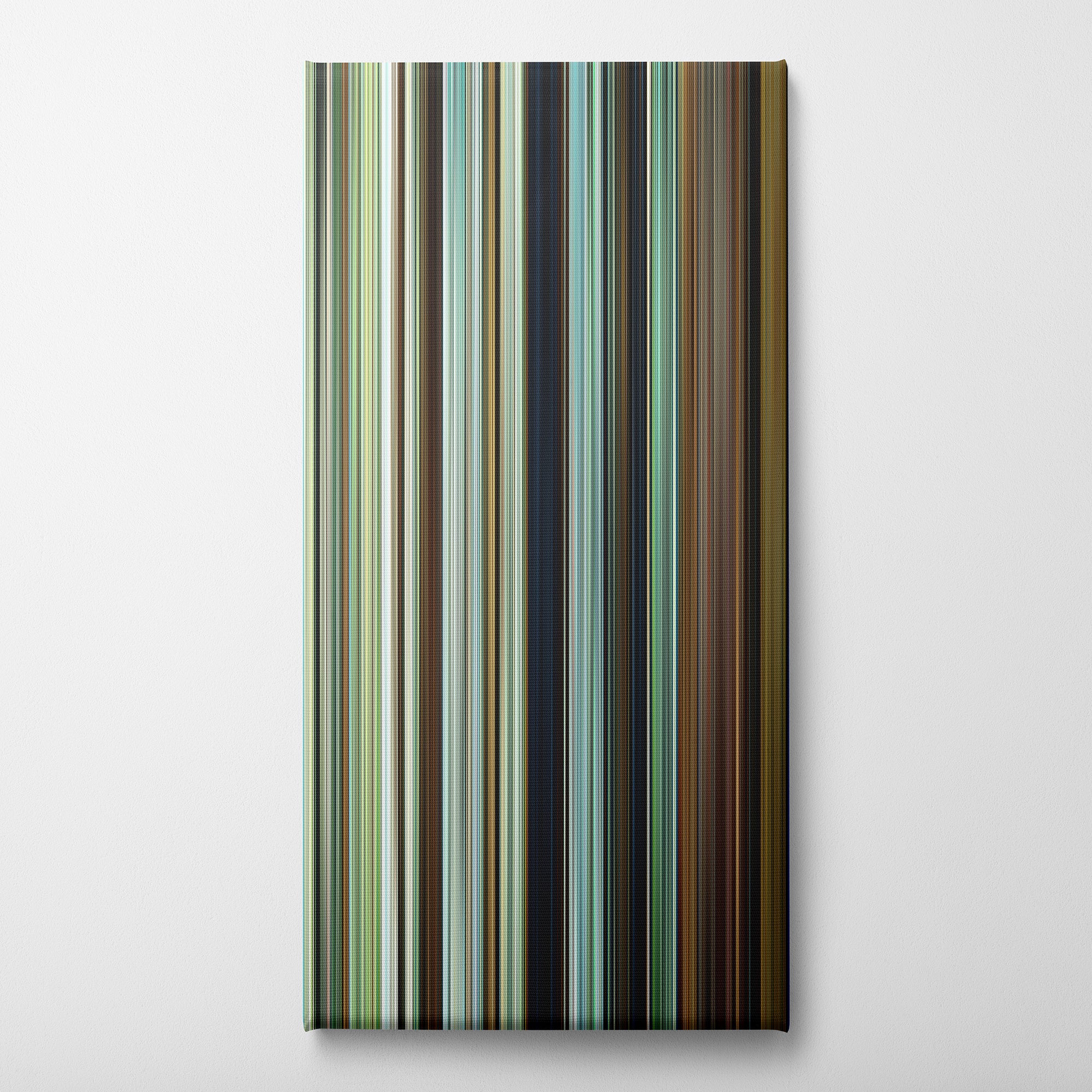 Moonlight (2016) CineSpectrum Color Spectrum Canvas Print - Vertical on Wall