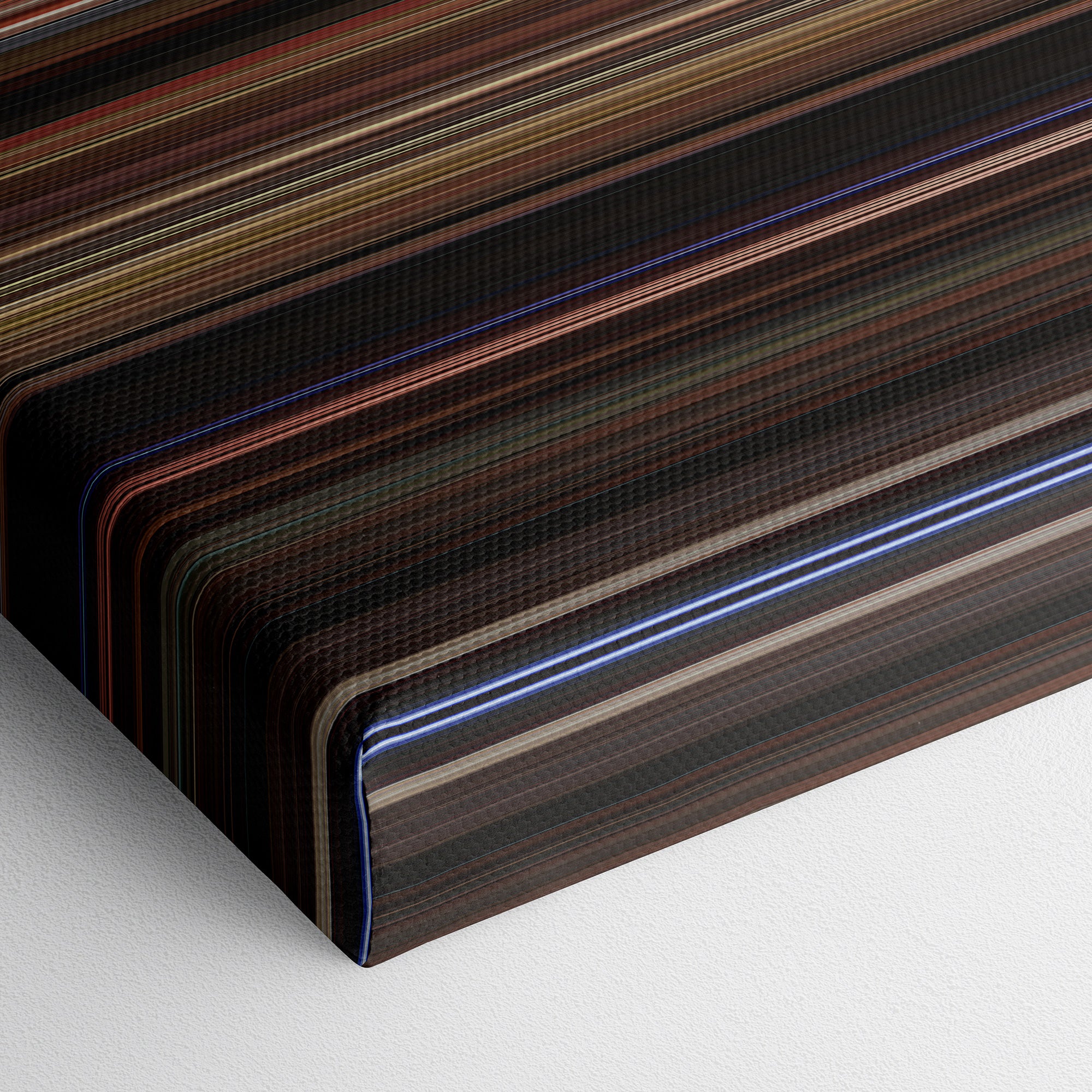Mulholland Drive (2001) CineSpectrum Color Spectrum Canvas Print - Close Up of Bottom of Print