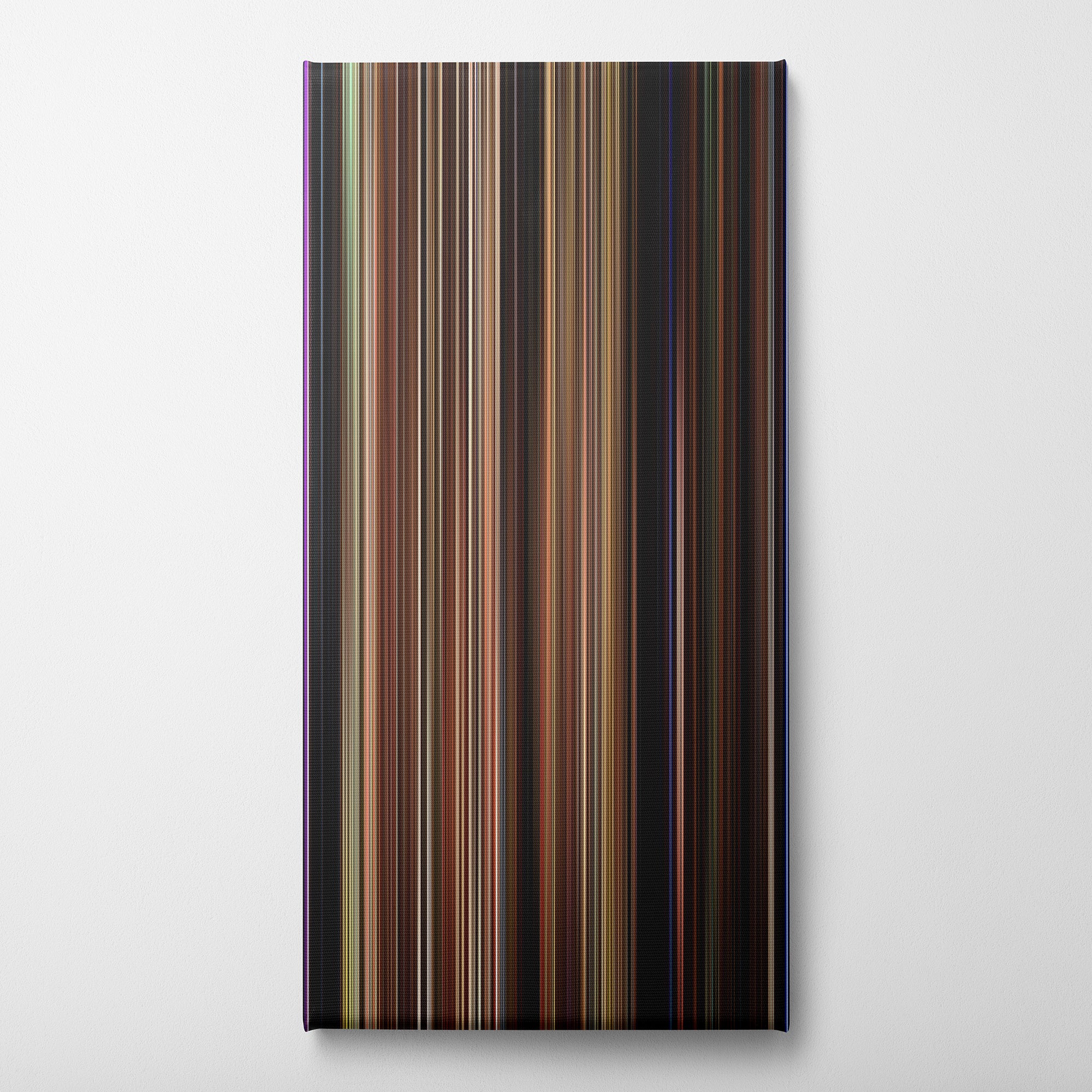 Mulholland Drive (2001) CineSpectrum Color Spectrum Canvas Print - Vertical on Wall