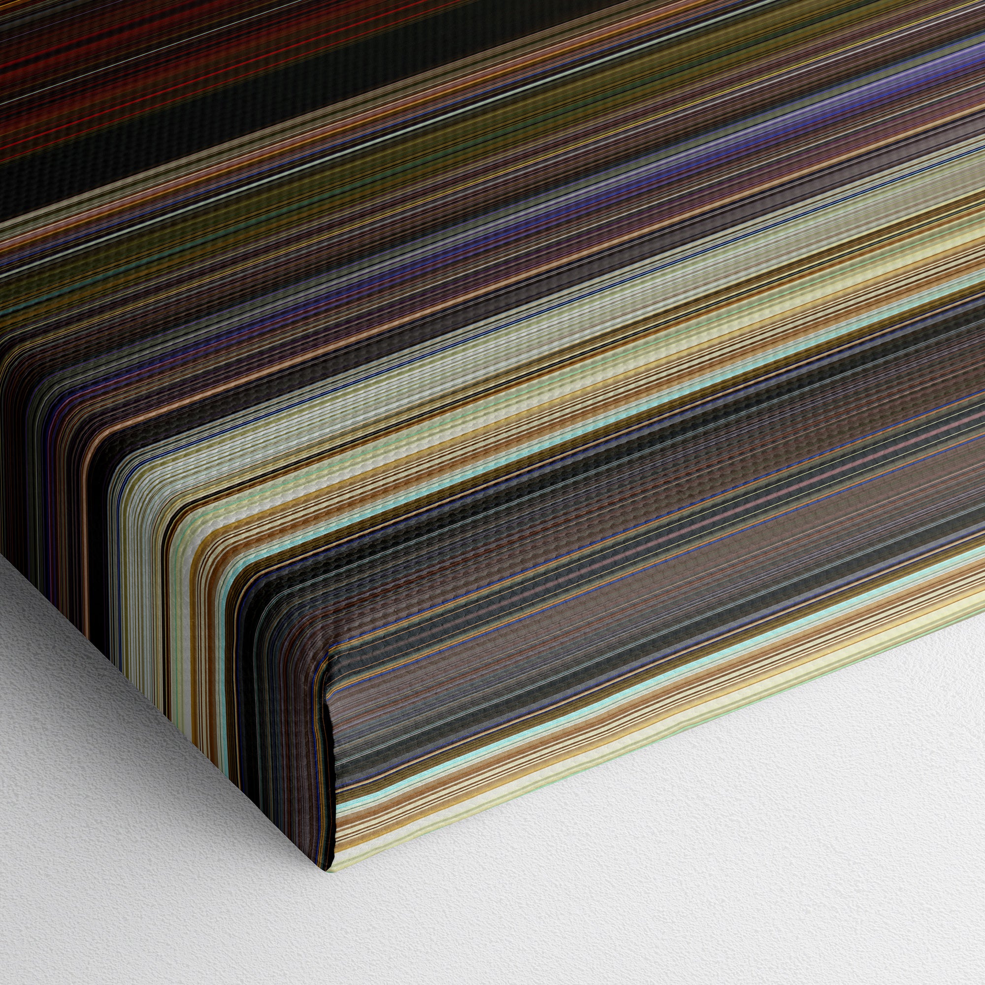 My Blueberry Nights (2007) CineSpectrum Color Spectrum Canvas Print - Close Up of Bottom of Print