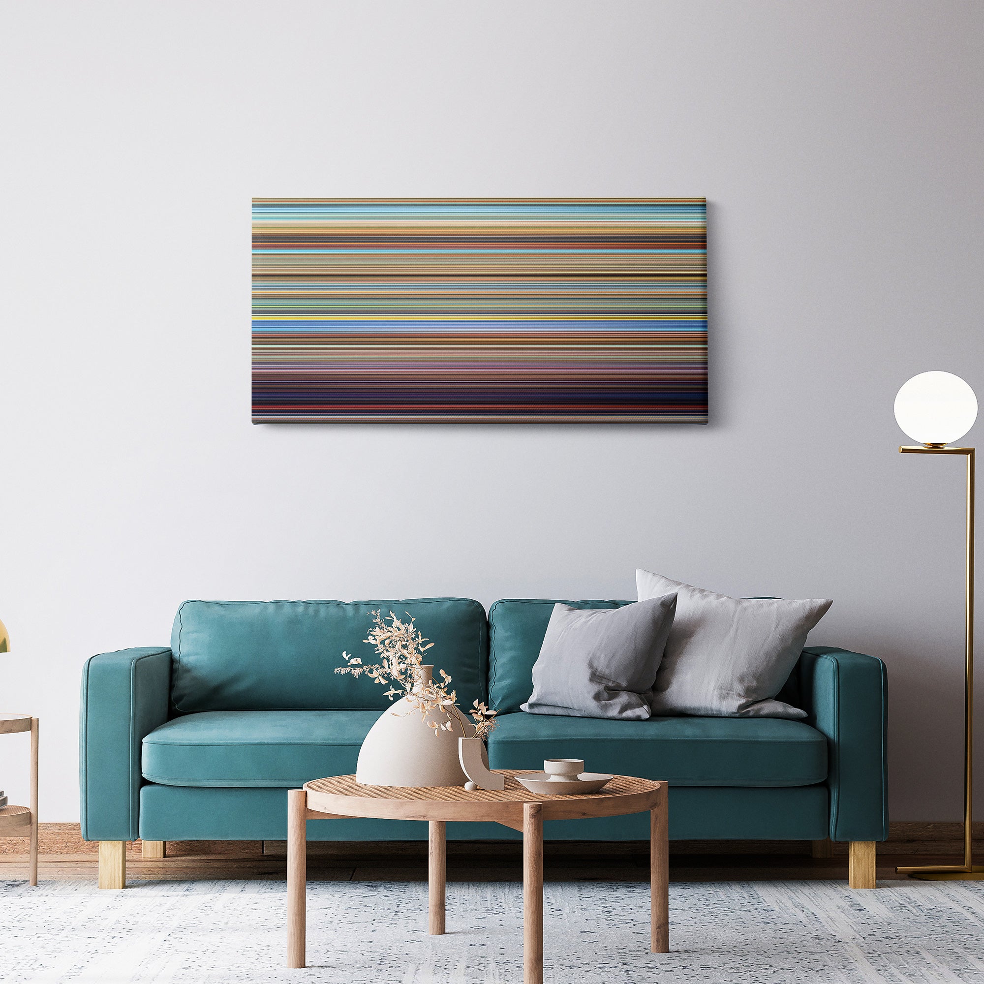 Nausicaä of the Valley of the Wind (1984) CineSpectrum Color Spectrum Canvas Print - Hanging Horizontal on Wall in Room