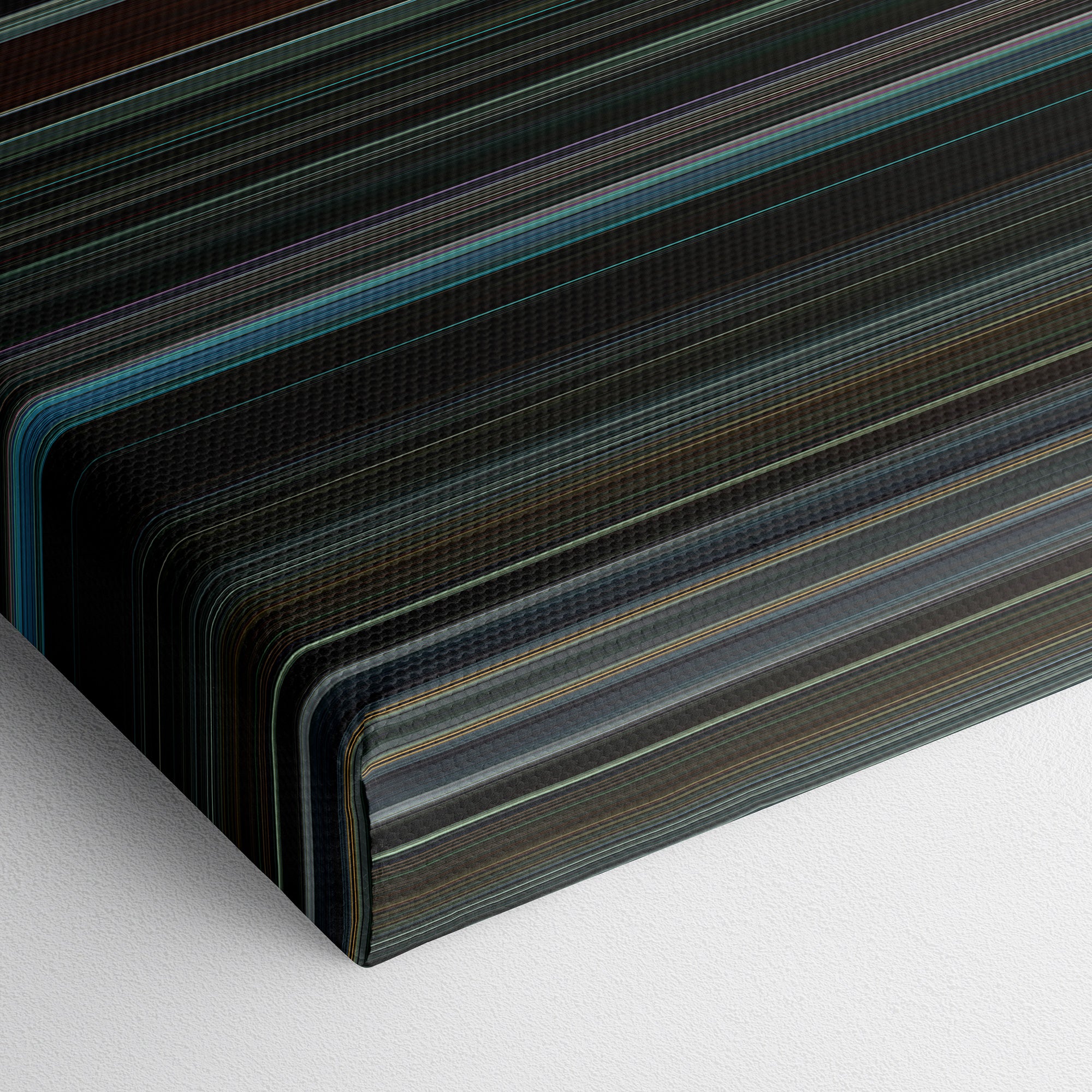 Nightcrawler (2014) CineSpectrum Color Spectrum Canvas Print - Close Up of Bottom of Print