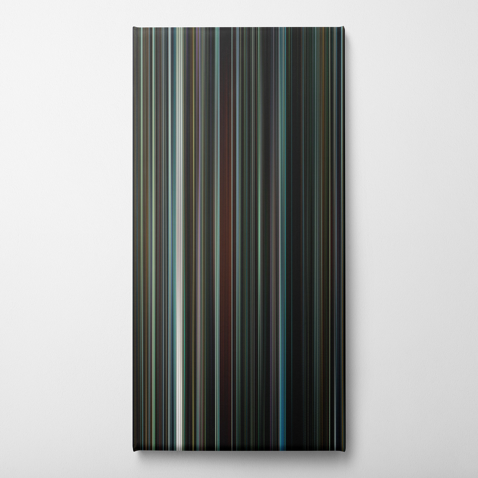 Nightcrawler (2014) CineSpectrum Color Spectrum Canvas Print - Vertical on Wall