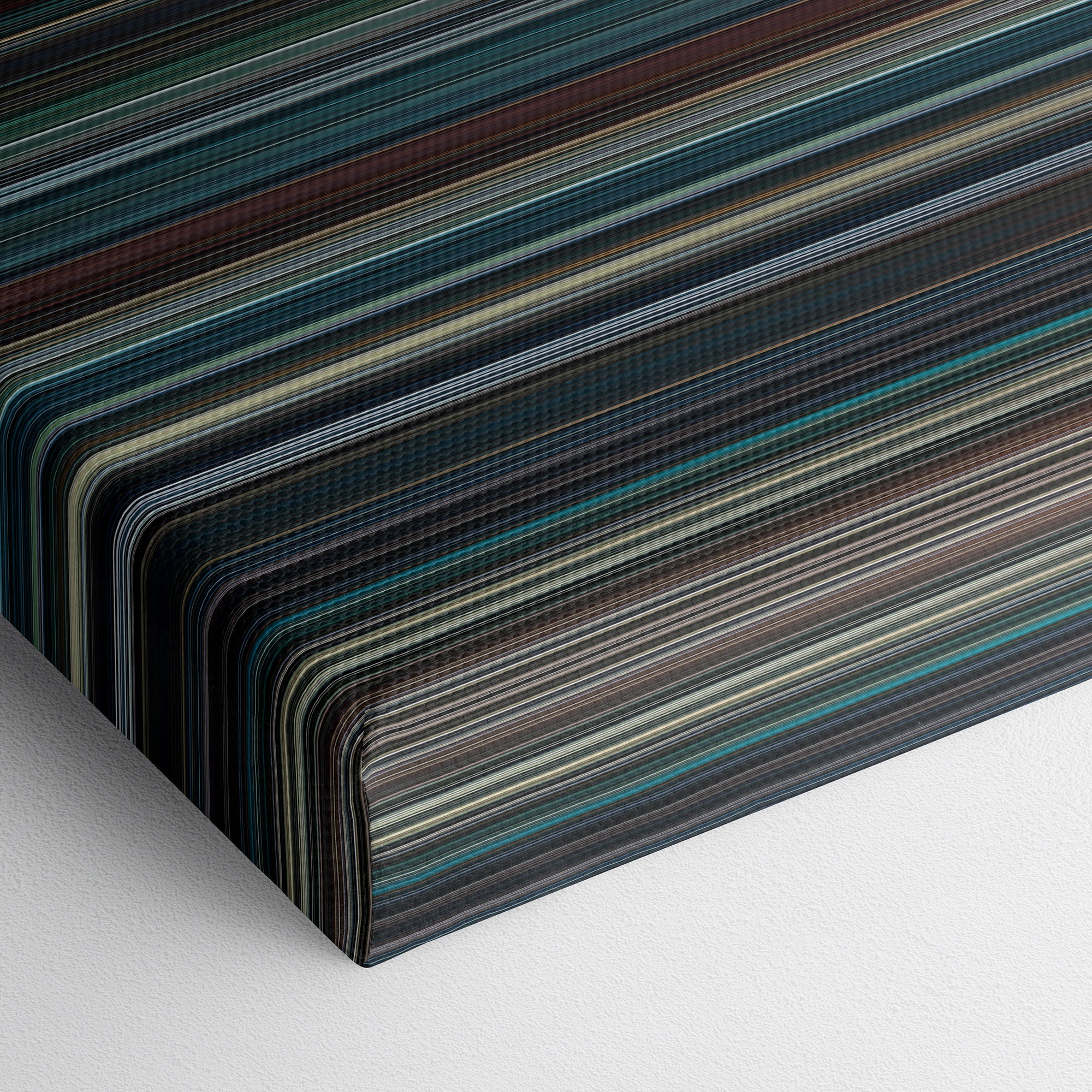 No Time to Die (2021) CineSpectrum Color Spectrum Canvas Print - Close Up of Bottom of Print