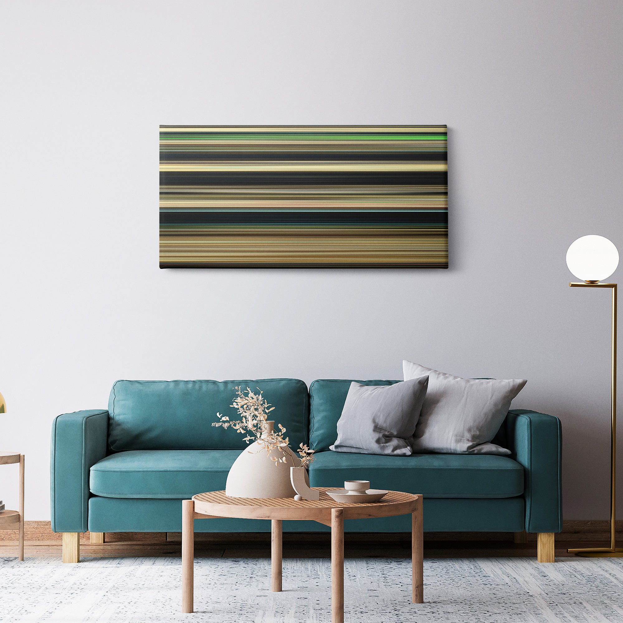 Nope (2022) CineSpectrum Color Spectrum Canvas Print - Hanging Horizontal on Wall in Room