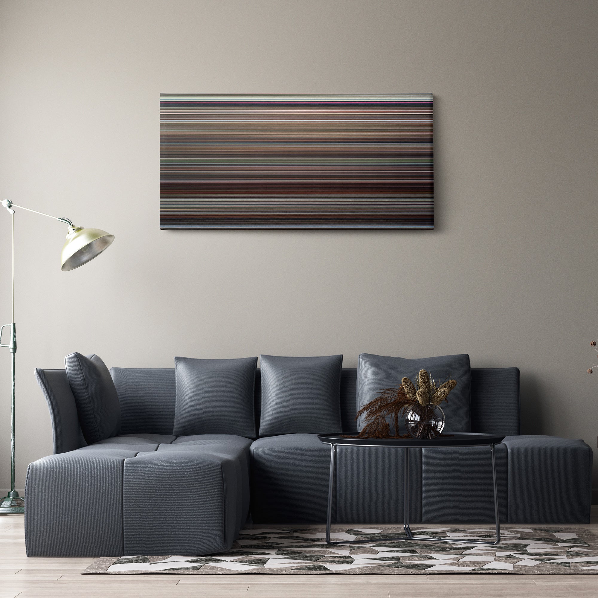 Octopussy (1983) CineSpectrum Color Spectrum Canvas Print - Hanging Horizontal on Wall in Room