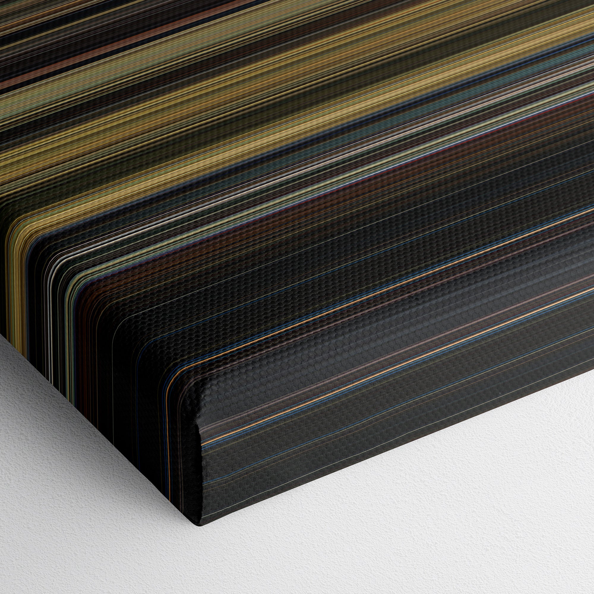 Once Upon A Time... in Hollywood (2019) CineSpectrum Color Spectrum Canvas Print - Close Up of Bottom of Print