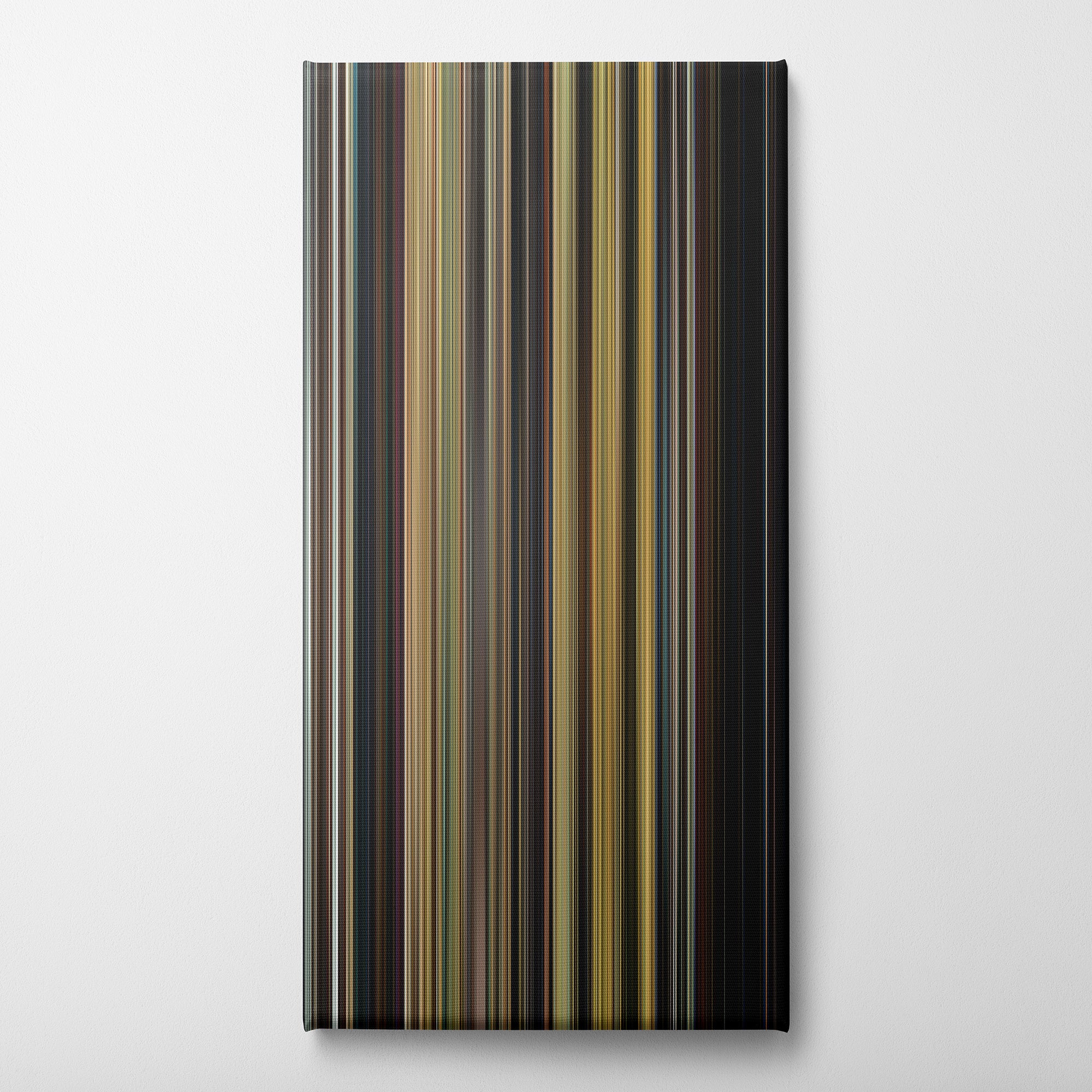 Once Upon A Time... in Hollywood (2019) CineSpectrum Color Spectrum Canvas Print - Vertical on Wall