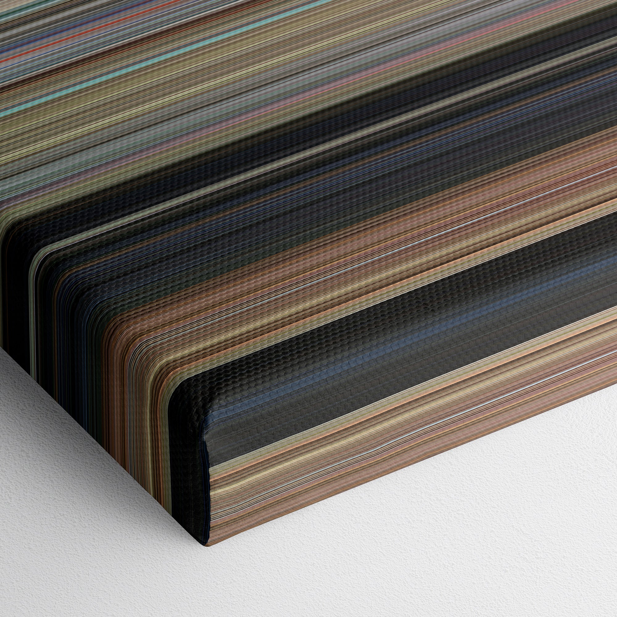One Flew Over the Cuckoo's Nest (1975) CineSpectrum Color Spectrum Canvas Print - Close Up of Bottom of Print