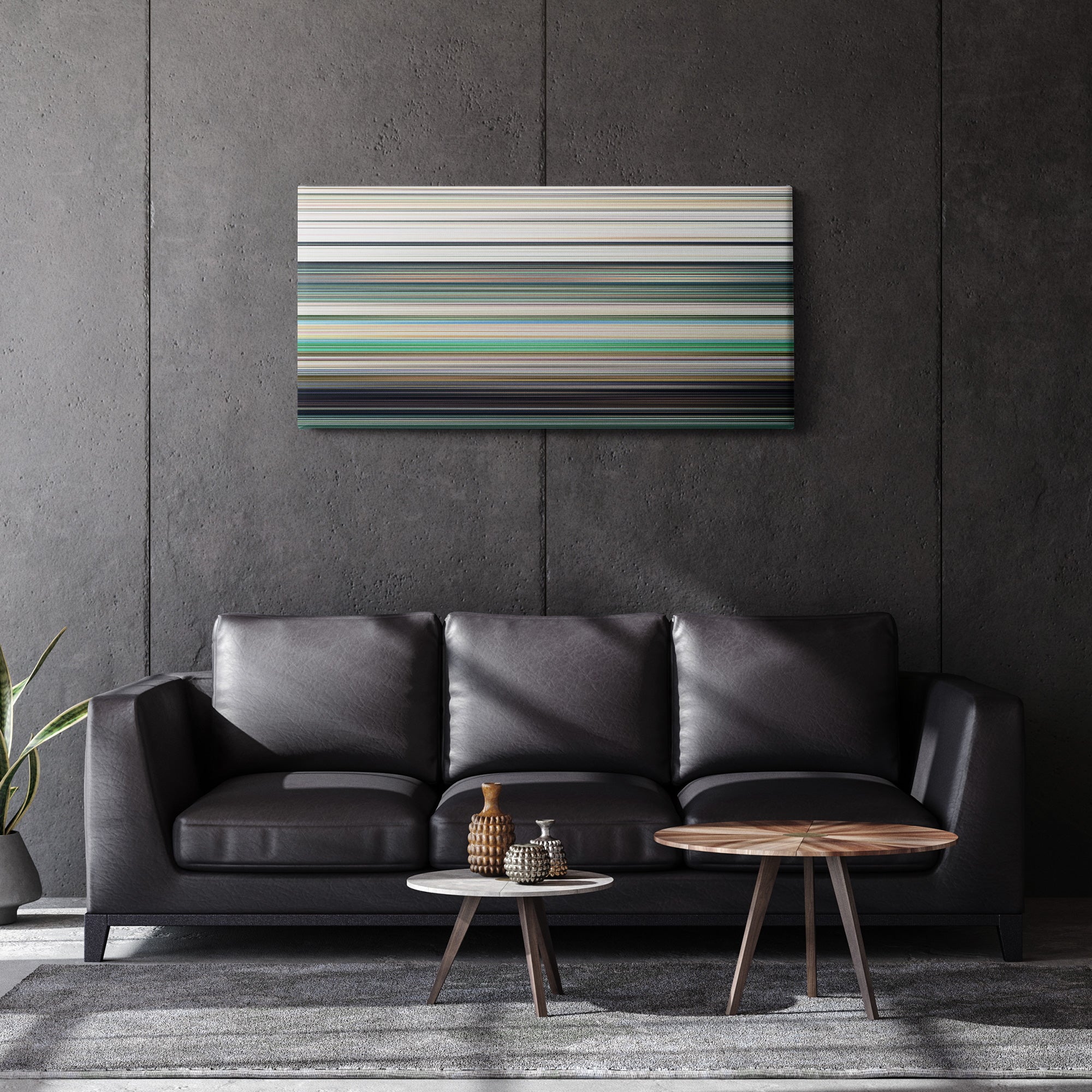 Only Yesterday (1991) CineSpectrum Color Spectrum Canvas Print - Hanging Horizontal on Wall in Room