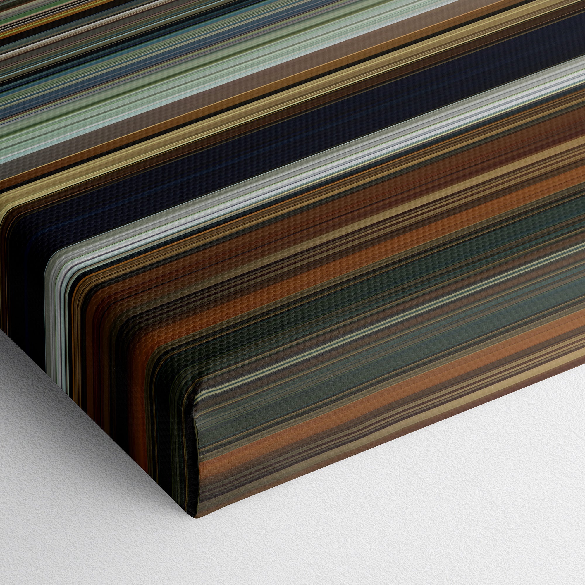 Past Lives (2023) CineSpectrum Color Spectrum Canvas Print - Close Up of Bottom of Print
