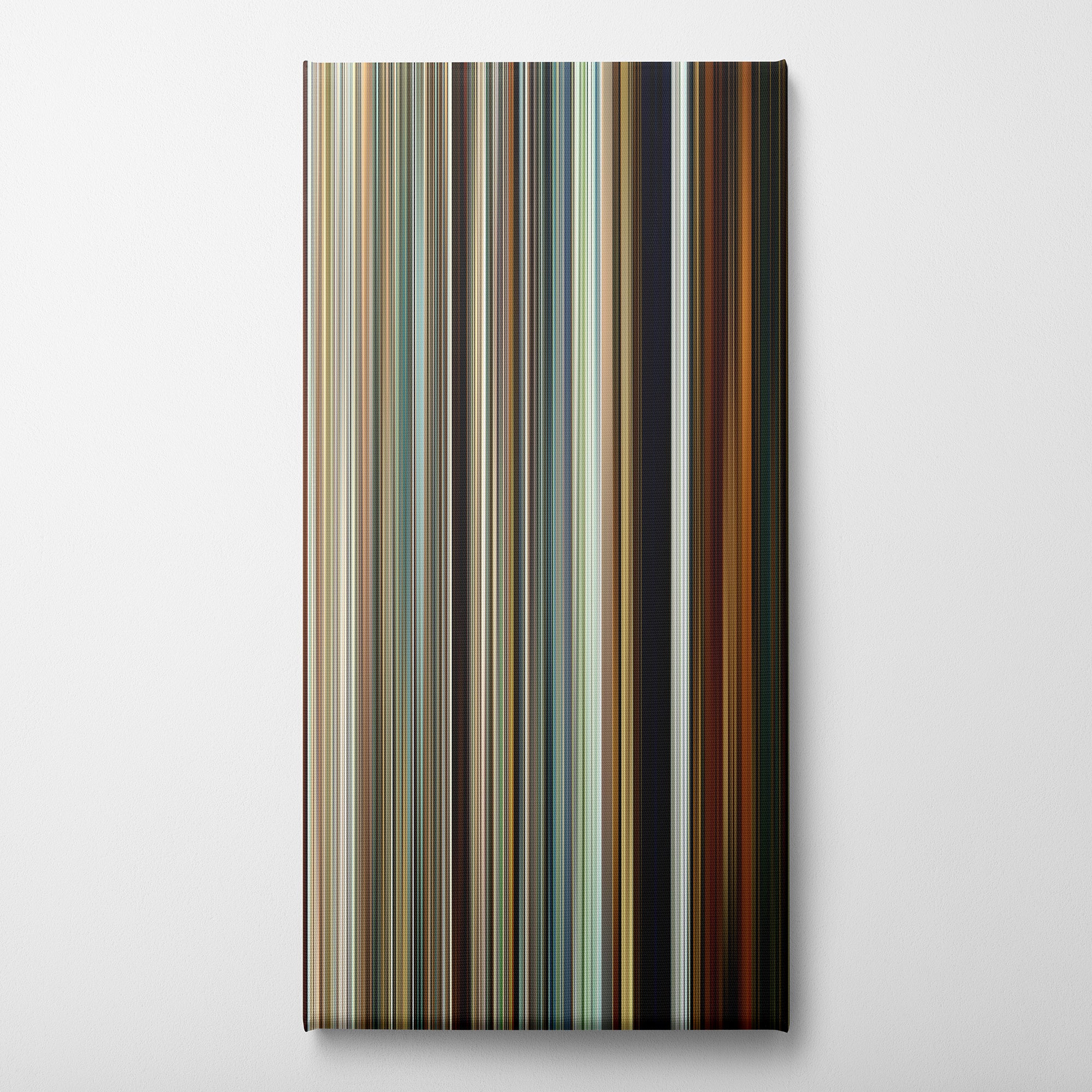 Past Lives (2023) CineSpectrum Color Spectrum Canvas Print - Vertical on Wall