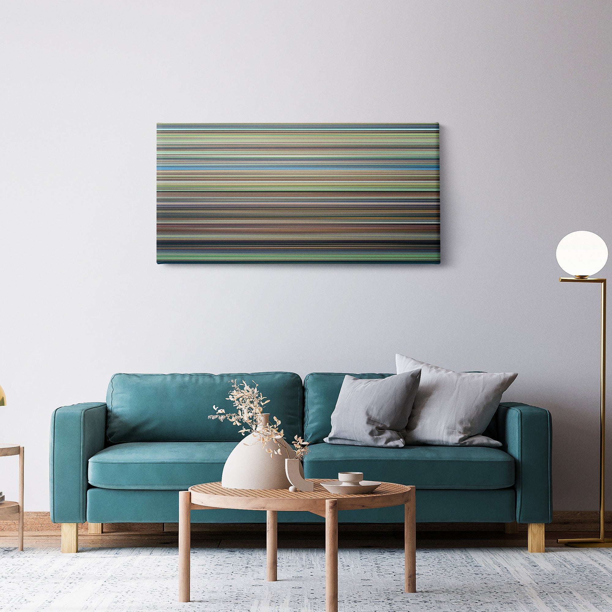 Pom Poko (1994) CineSpectrum Color Spectrum Canvas Print - Hanging Horizontal on Wall in Room