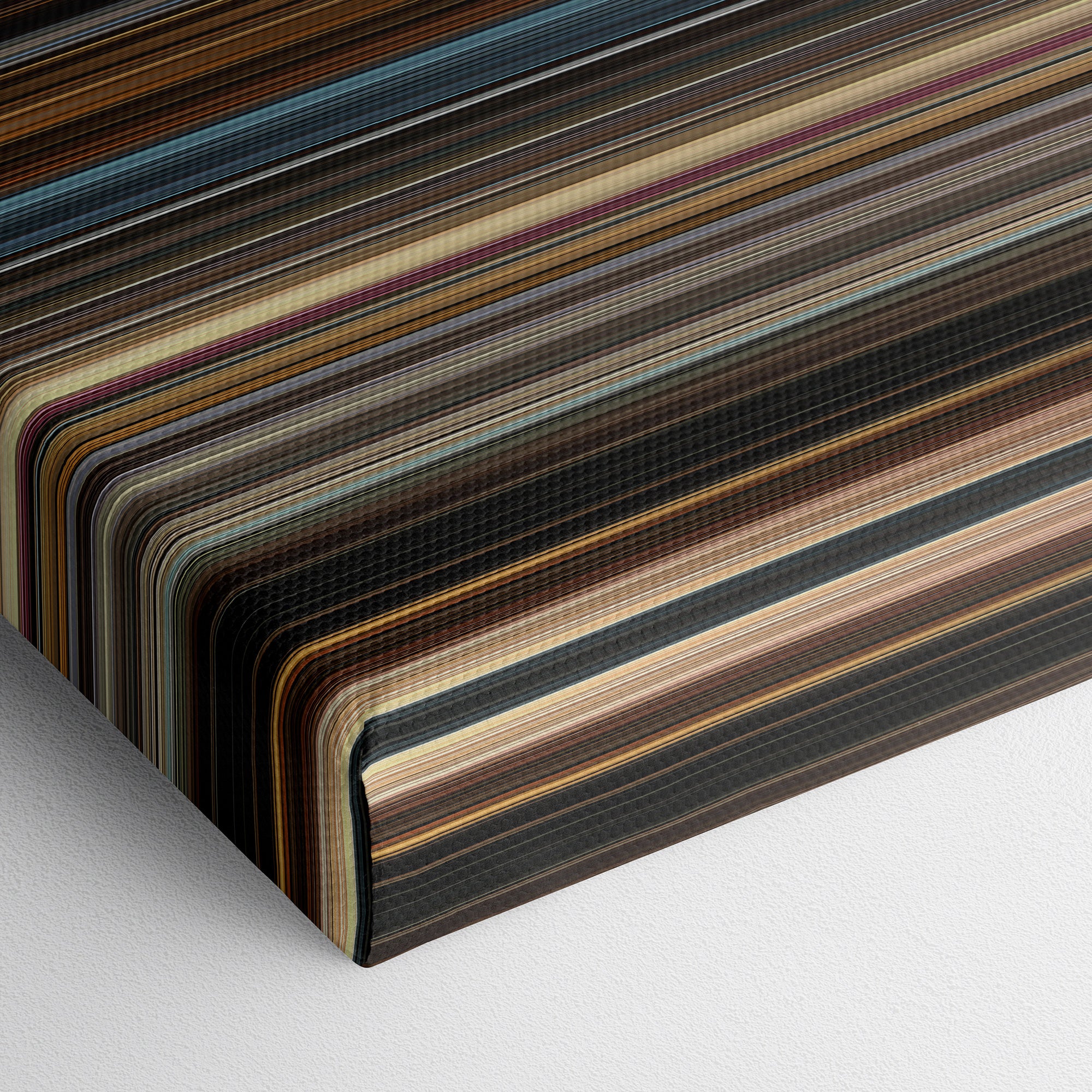 Prisoners (2013) CineSpectrum Color Spectrum Canvas Print - Close Up of Bottom of Print