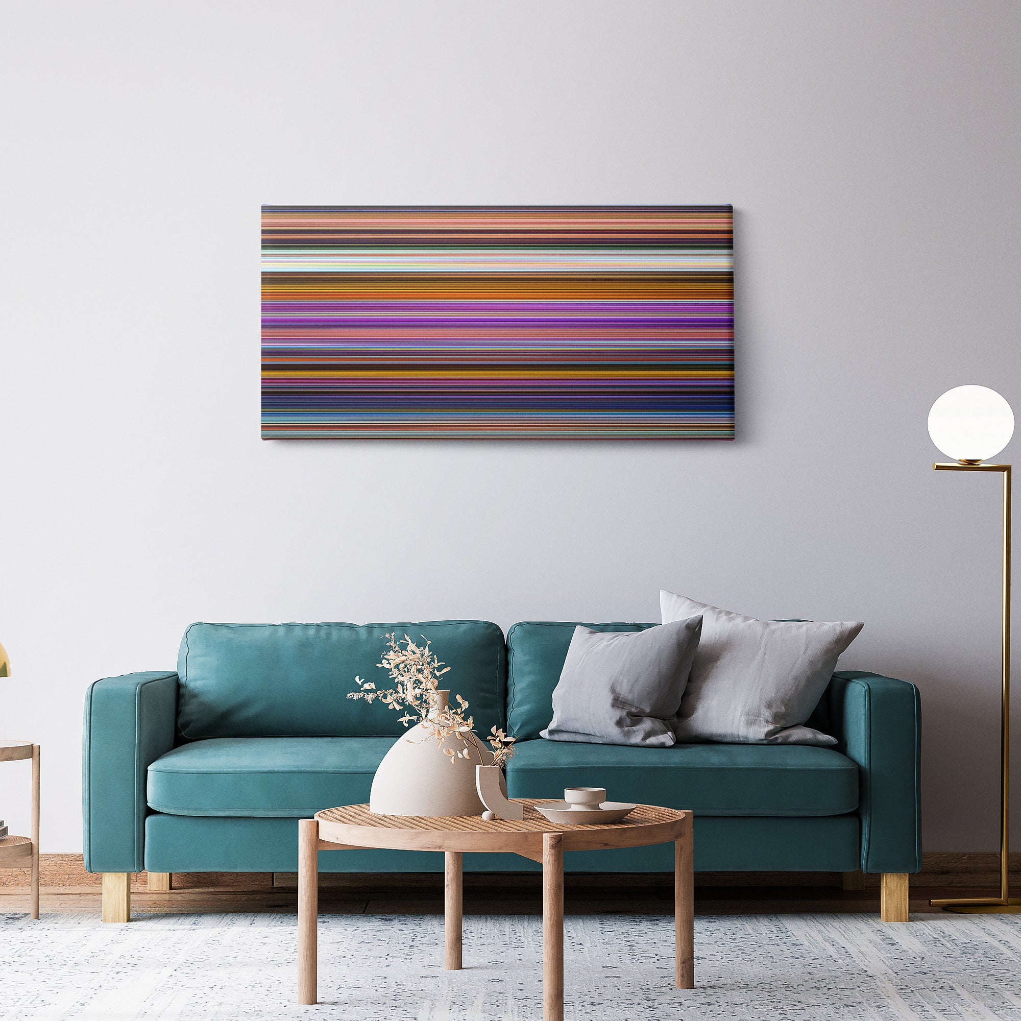 Ralph Breaks the Internet (2018) CineSpectrum Color Spectrum Canvas Print - Hanging Horizontal on Wall in Room