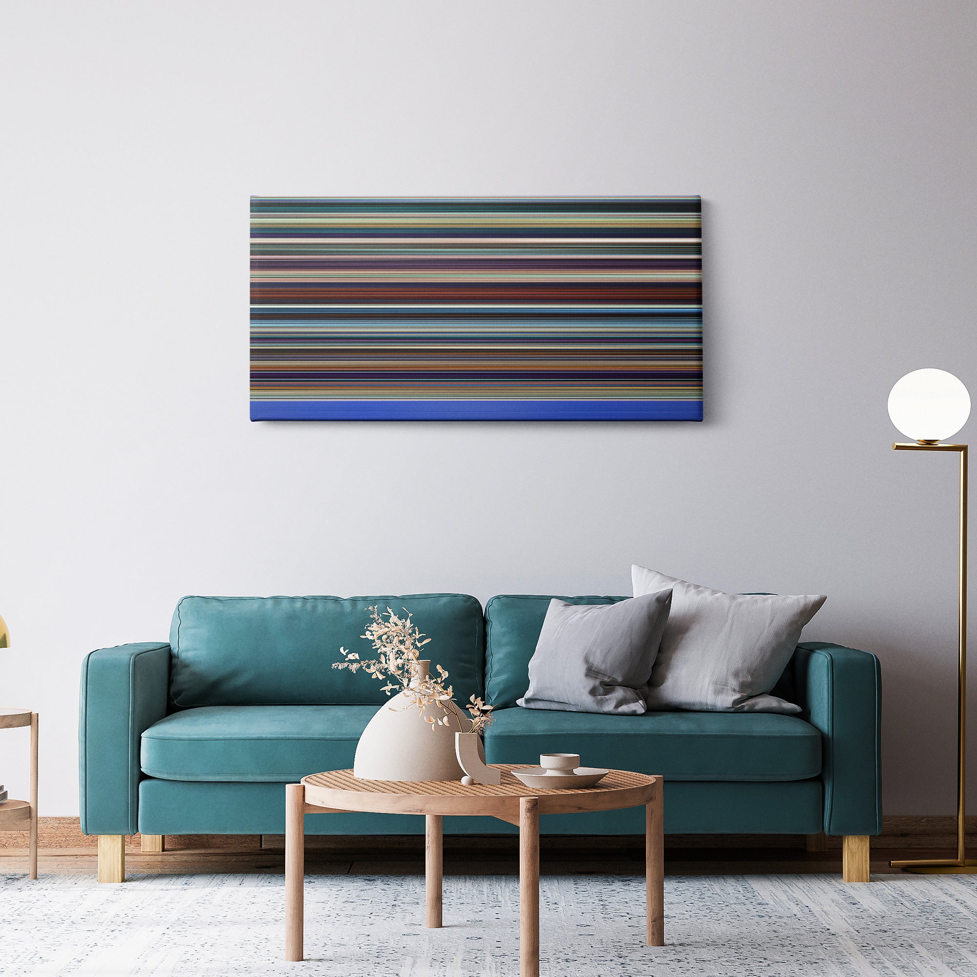 Raya and the Last Dragon (2021) CineSpectrum Color Spectrum Canvas Print - Hanging Horizontal on Wall in Room