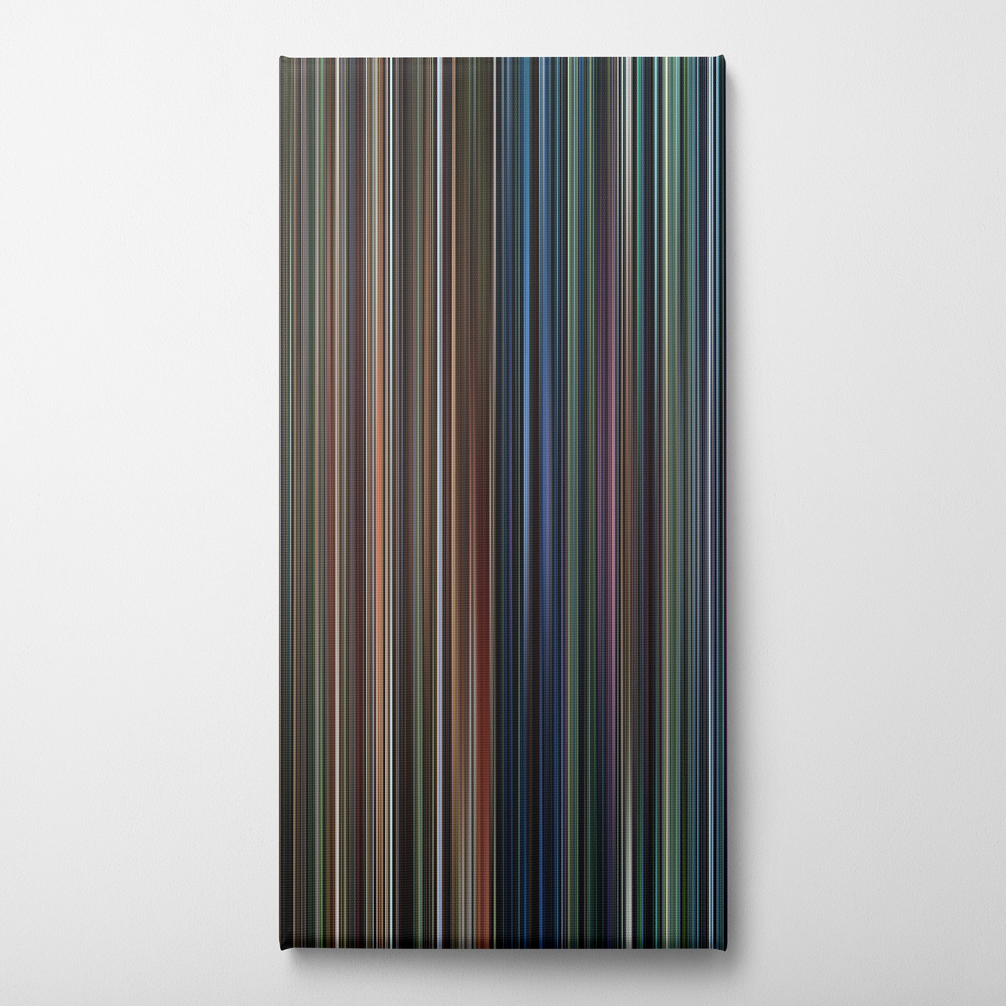 Requiem for a Dream (2000) CineSpectrum Color Spectrum Canvas Print - Vertical on Wall