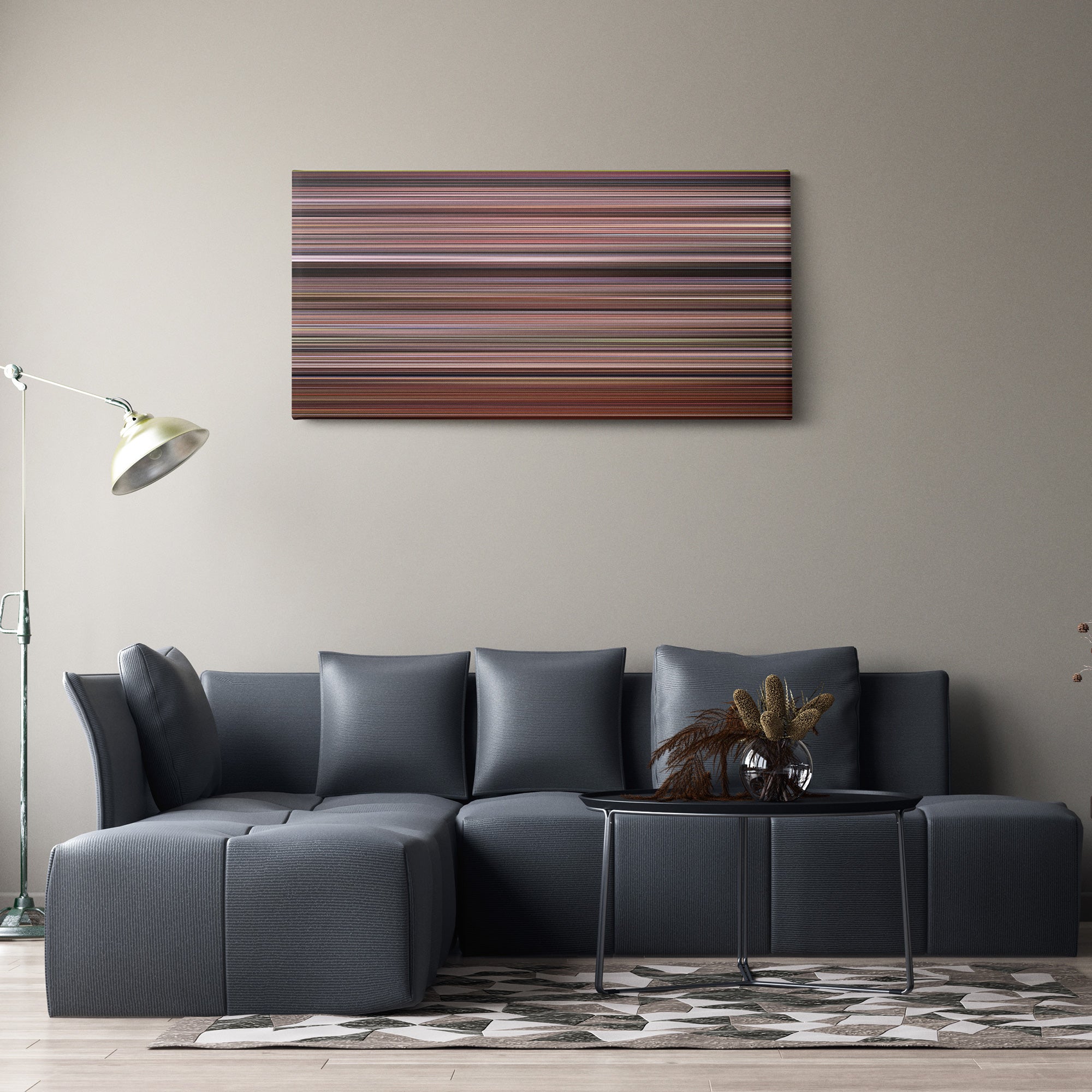 Rocky II (1979) CineSpectrum Color Spectrum Canvas Print - Hanging Horizontal on Wall in Room