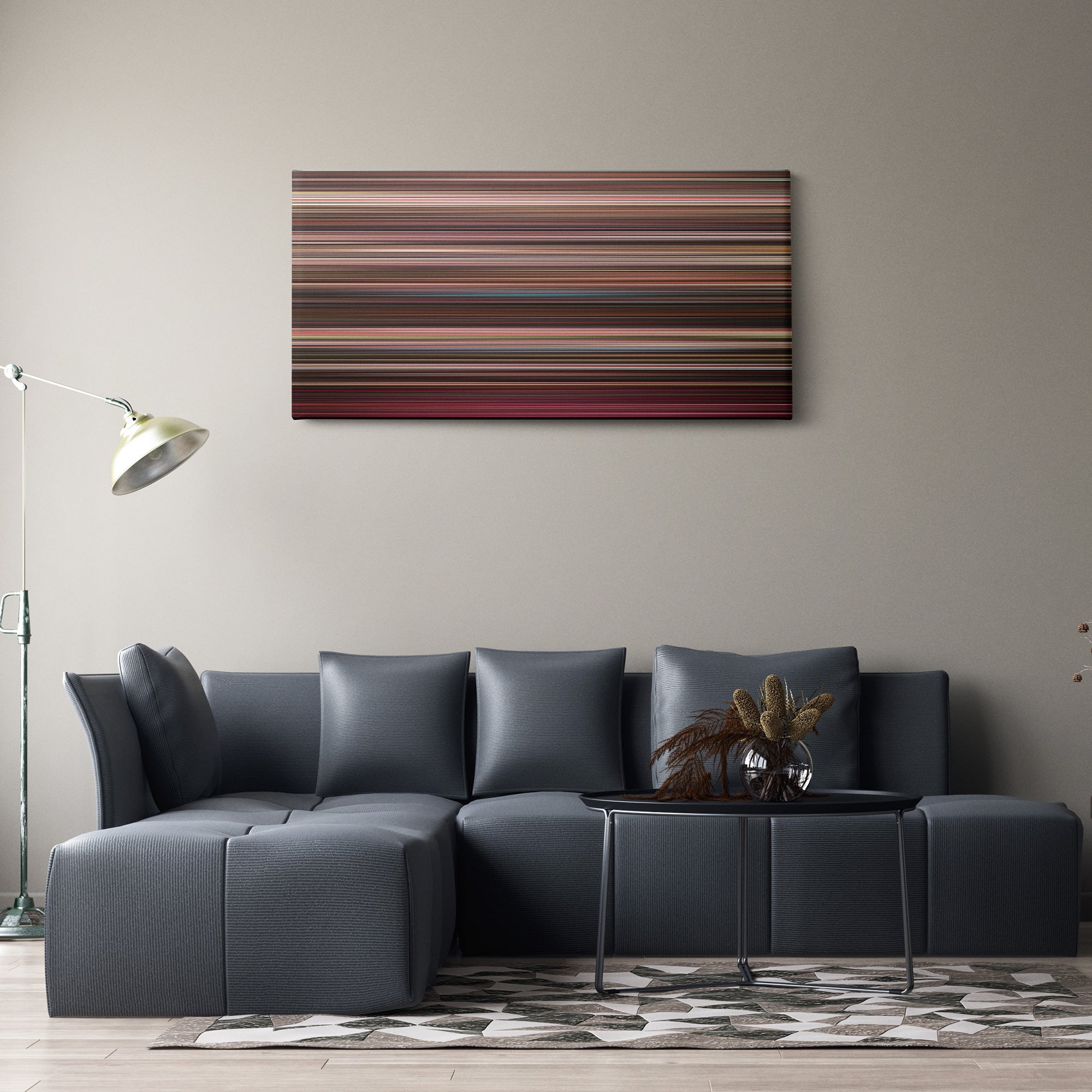 Rocky (1976) CineSpectrum Color Spectrum Canvas Print - Hanging Horizontal on Wall in Room