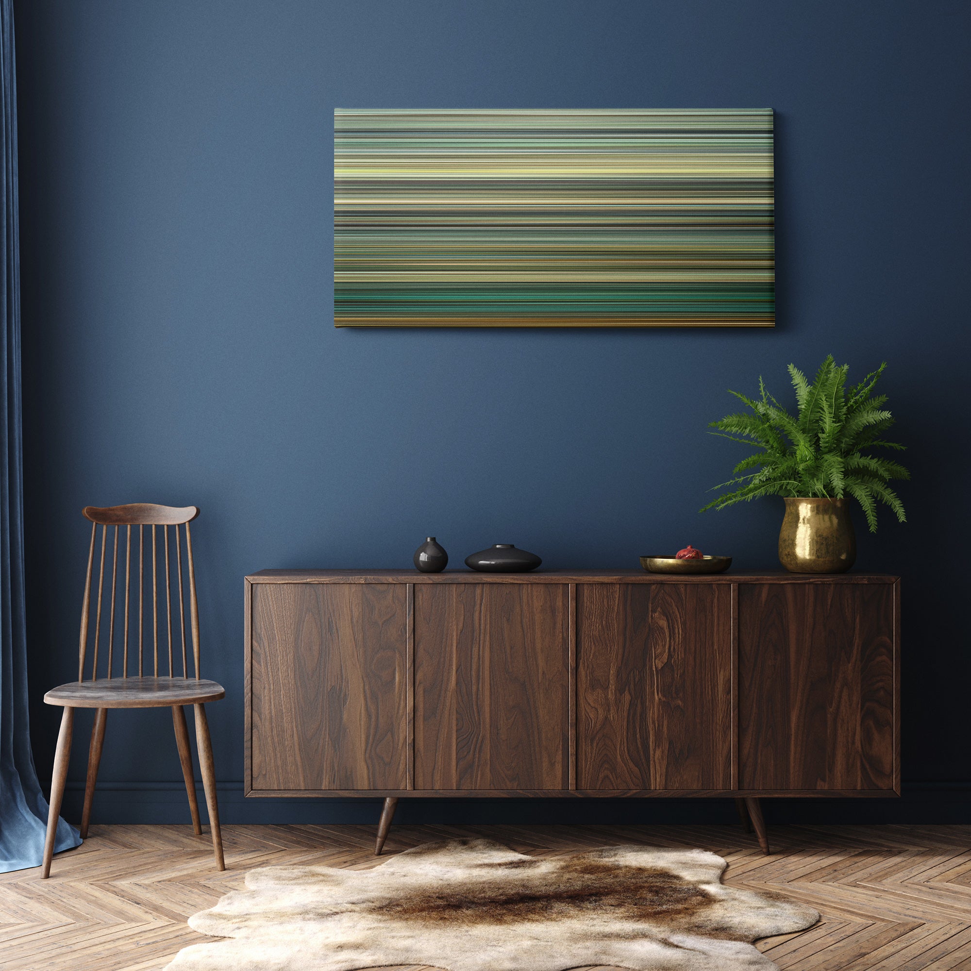 Rush (2013) CineSpectrum Color Spectrum Canvas Print - Hanging Horizontal on Wall in Room