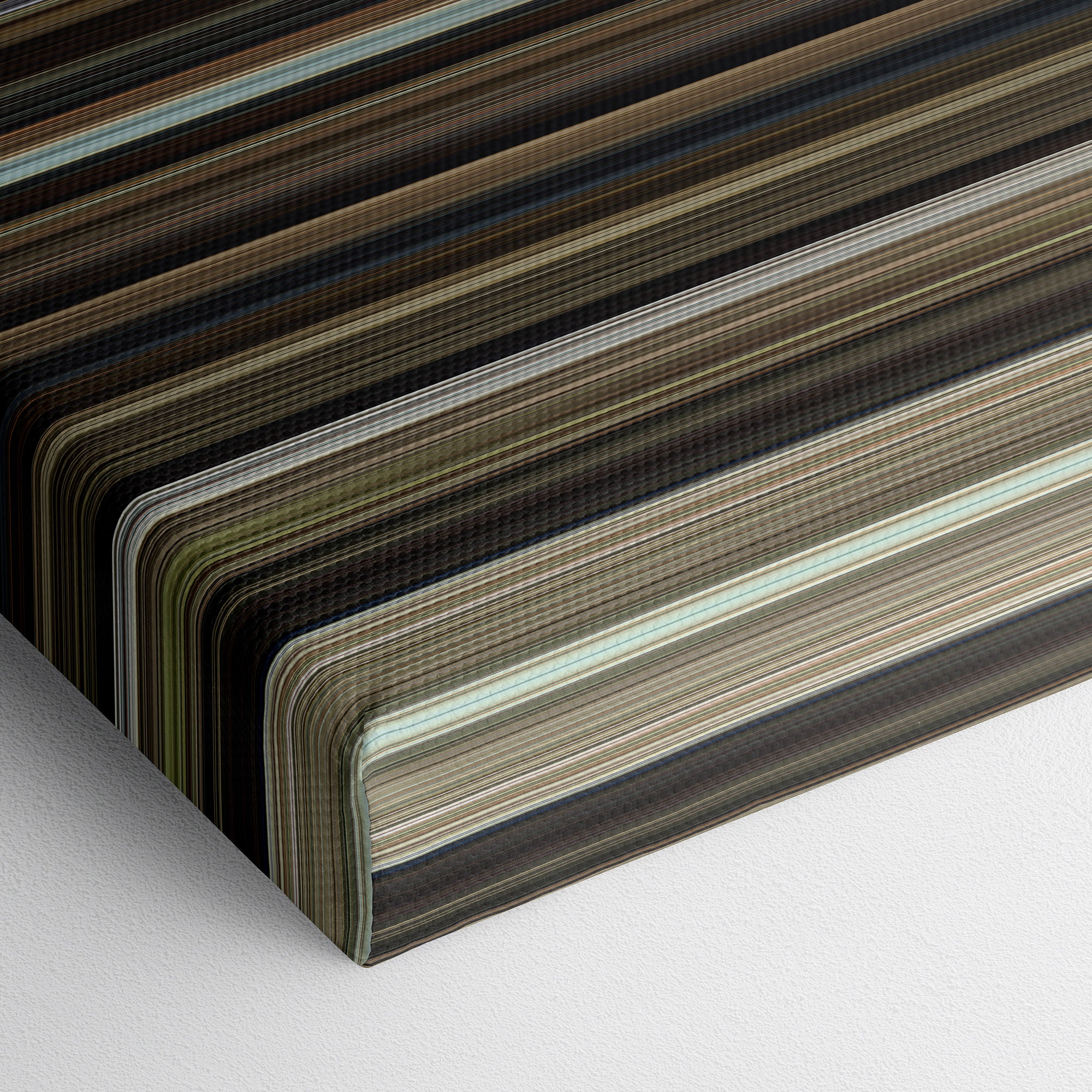 Rustin (2023) CineSpectrum Color Spectrum Canvas Print - Close Up of Bottom of Print